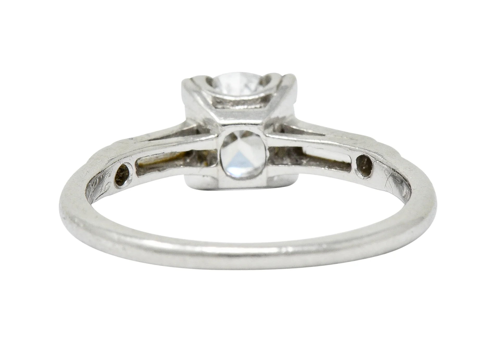 Jabel Late Art Deco 0.83 CTW Diamond Platinum Engagement Ring - Image 4