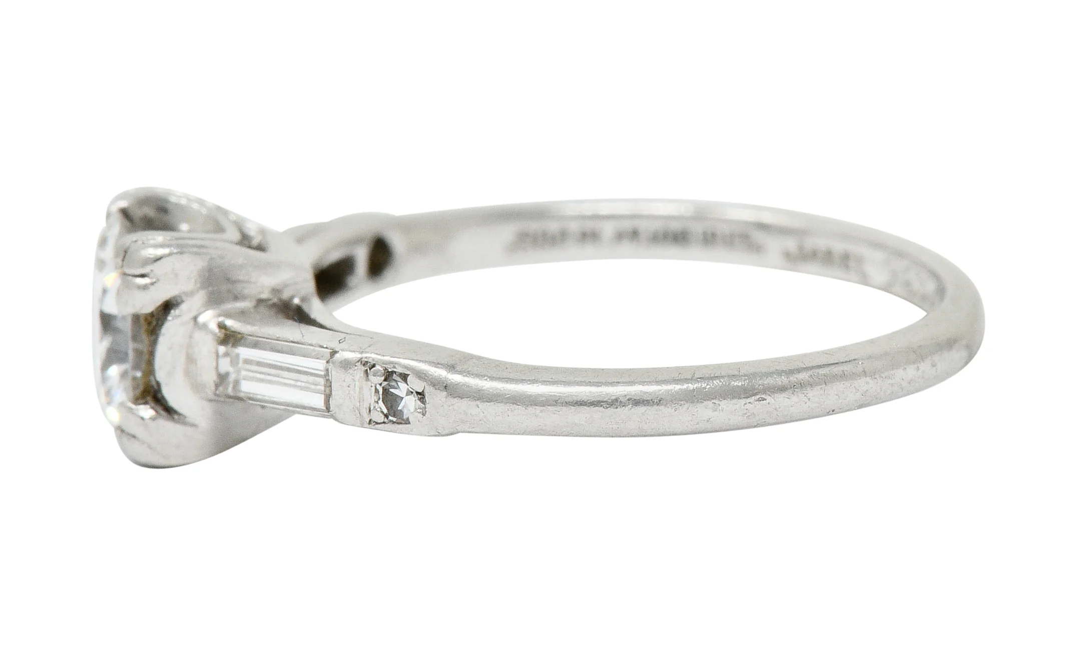 Jabel Late Art Deco 0.83 CTW Diamond Platinum Engagement Ring - Image 5