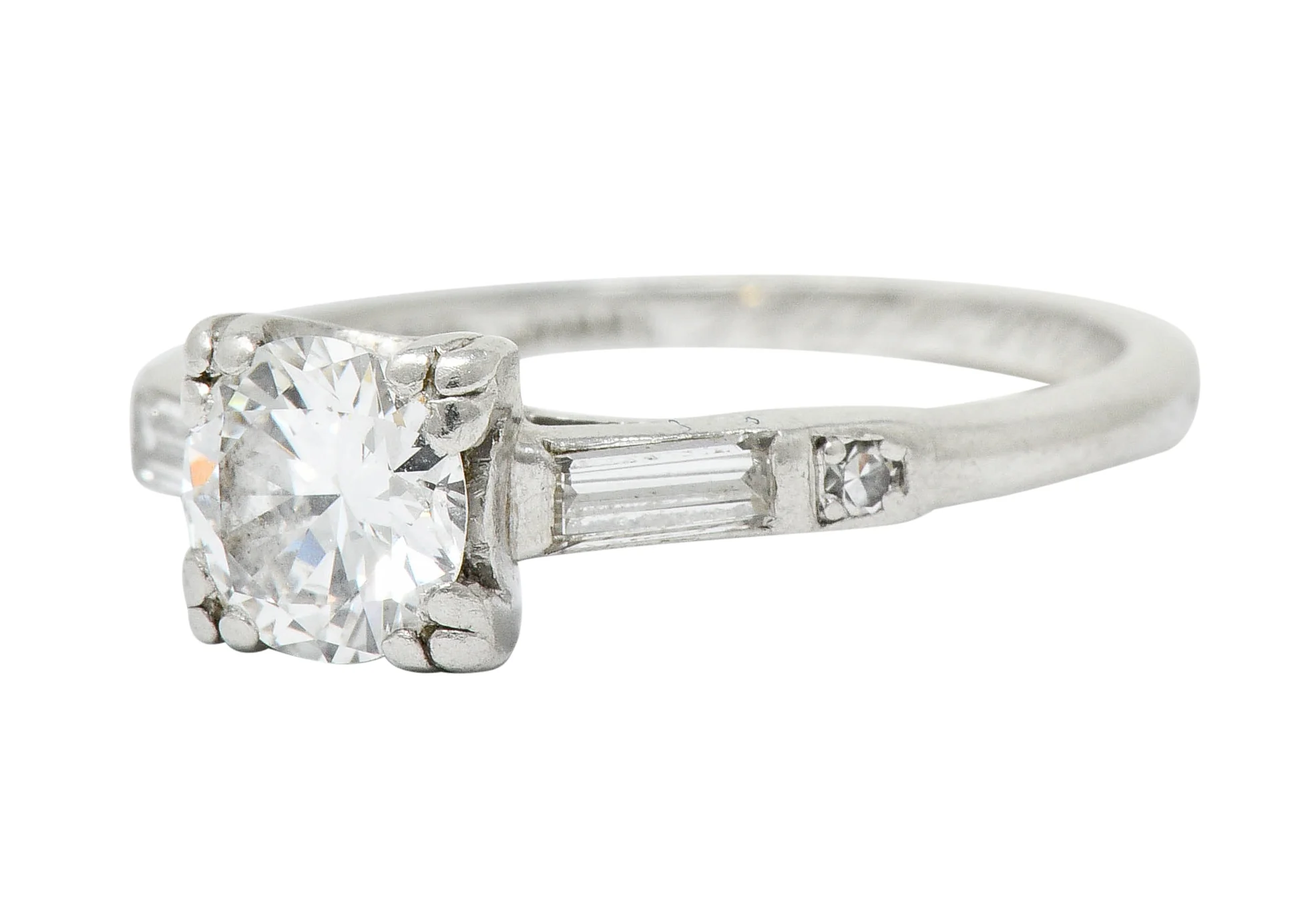 Jabel Late Art Deco 0.83 CTW Diamond Platinum Engagement Ring - Image 6
