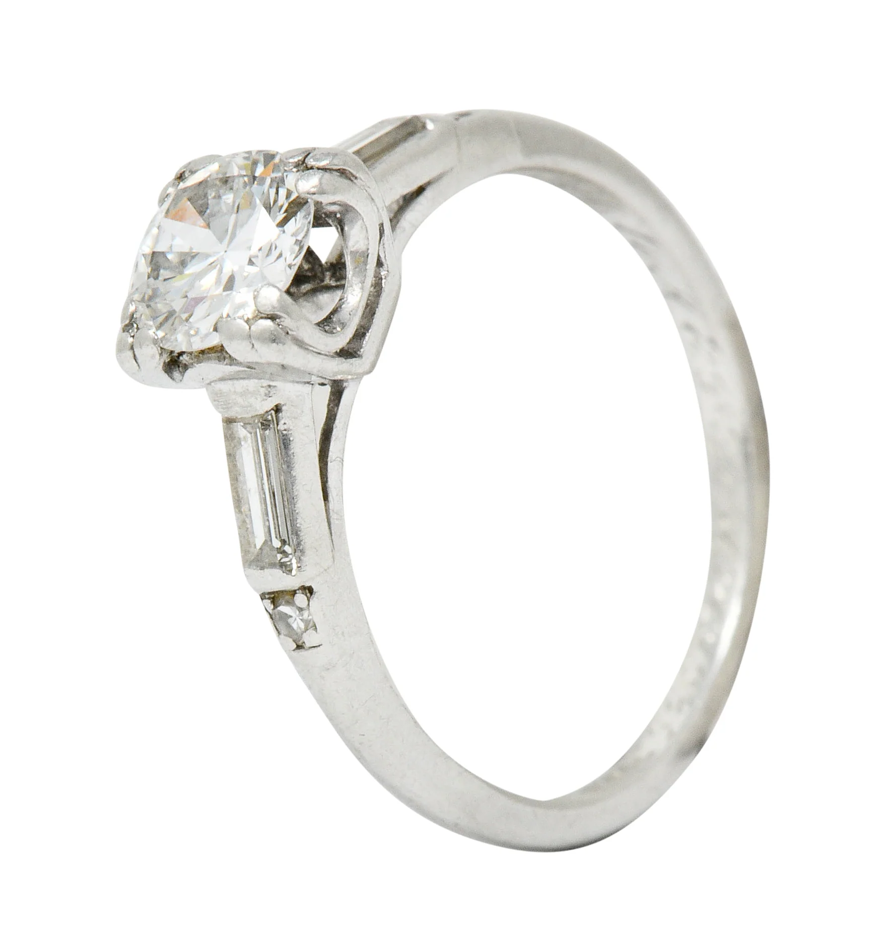 Jabel Late Art Deco 0.83 CTW Diamond Platinum Engagement Ring - Image 8