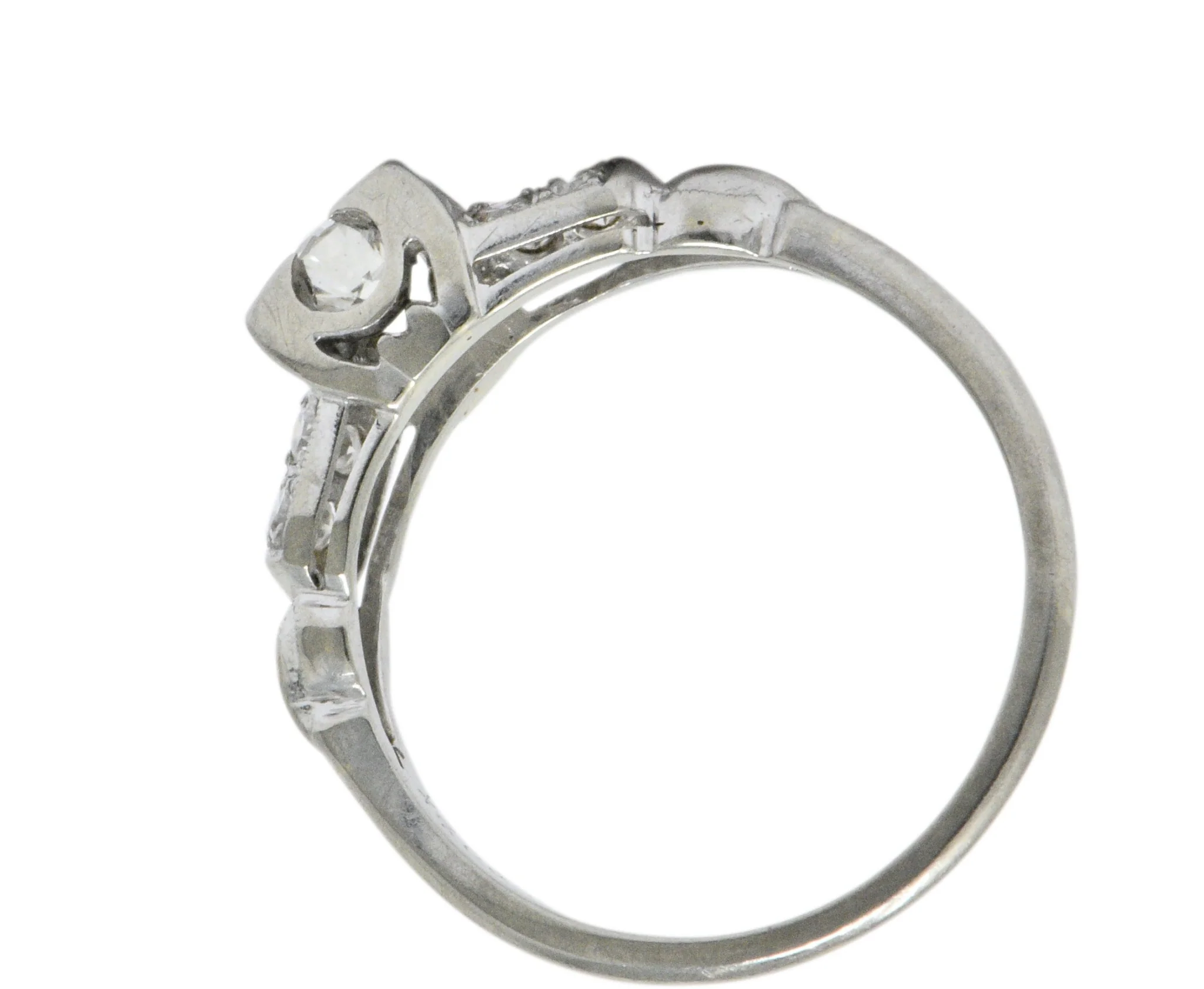 Jabel Retro 0.40 CTW Diamond 18 Karat White Gold Engagement Ring - Image 6