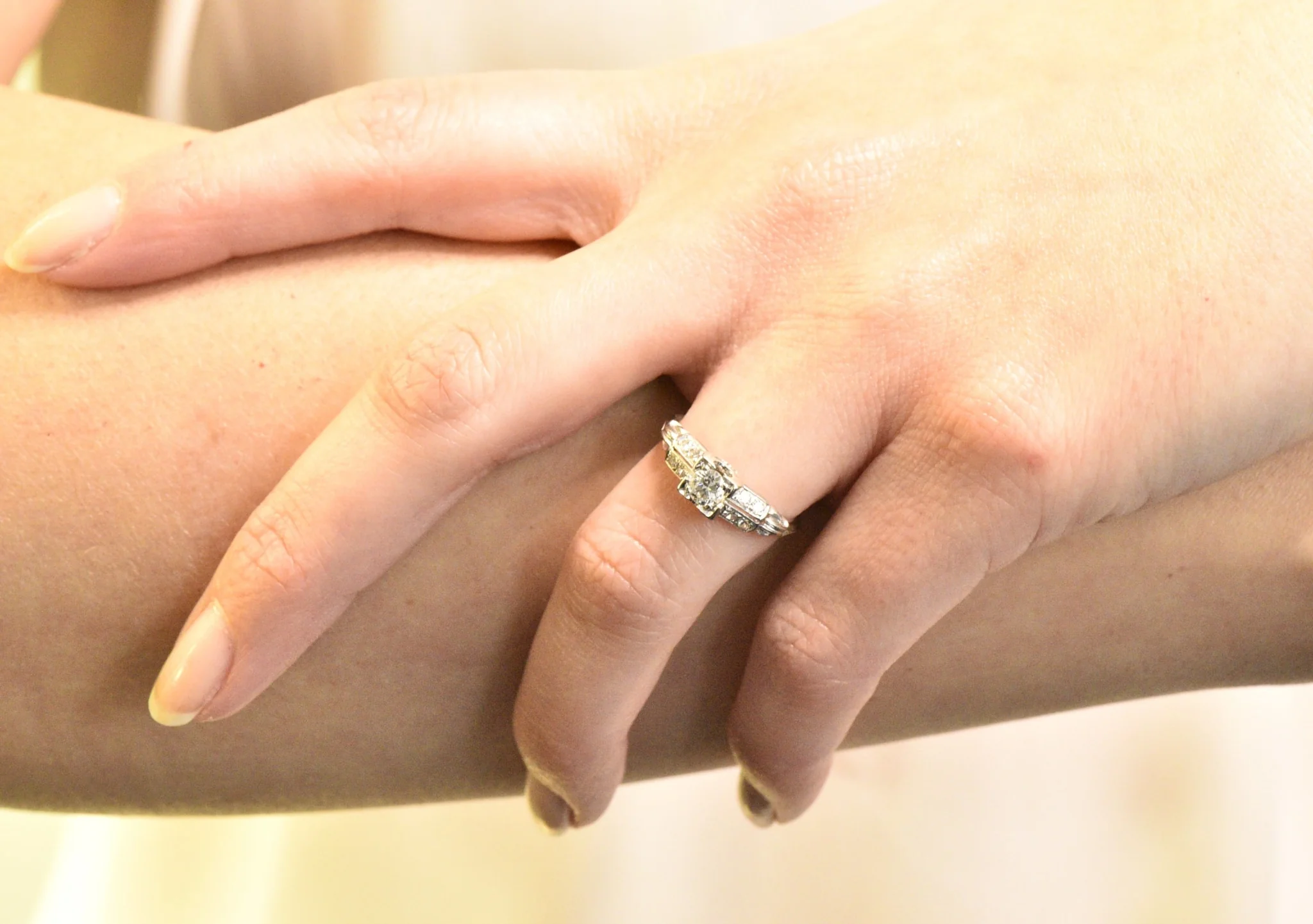 Jabel Retro 0.40 CTW Diamond 18 Karat White Gold Engagement Ring - Image 8