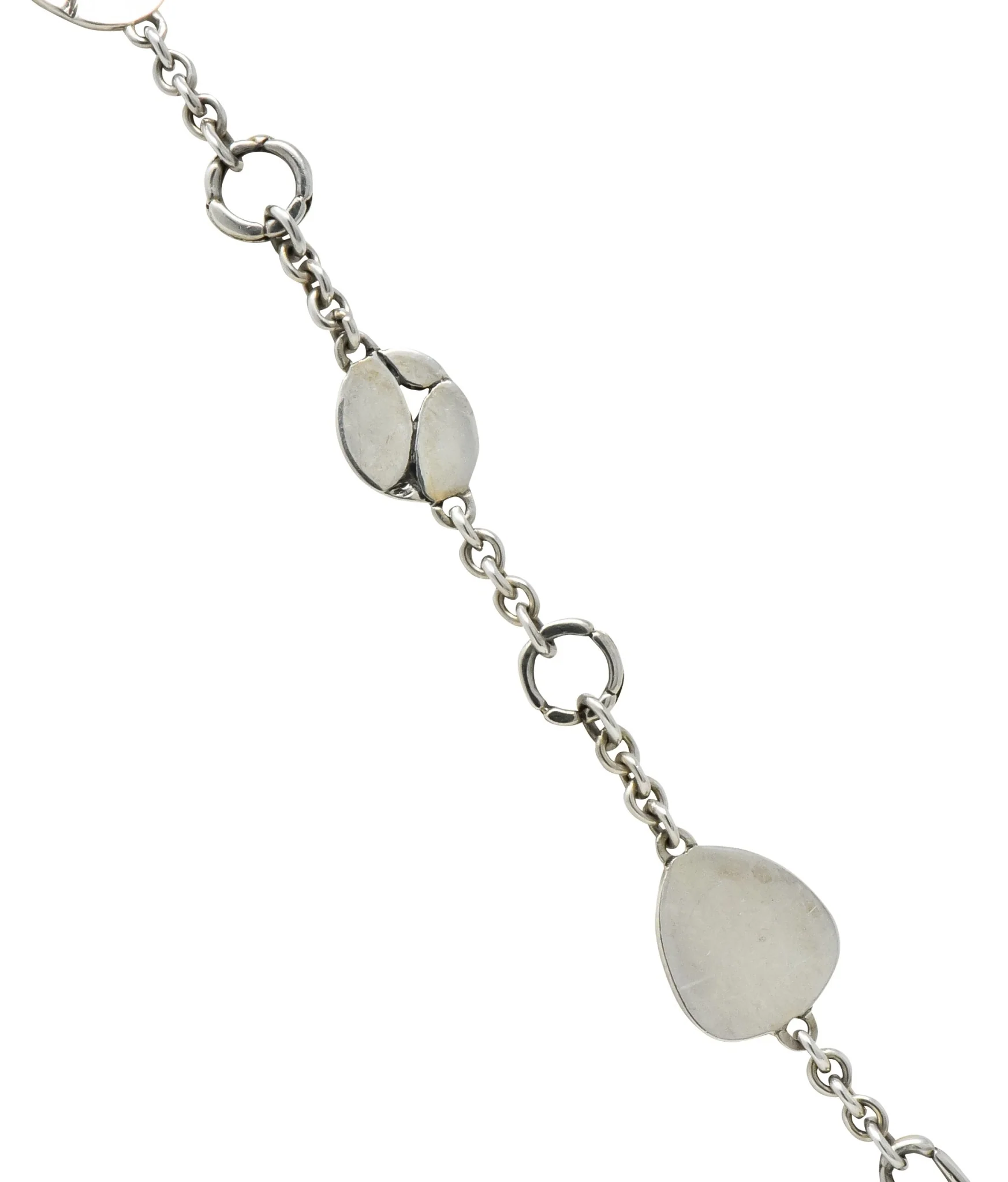 John Hardy Onyx Sterling Silver Dot Long Chain Necklace - Image 4