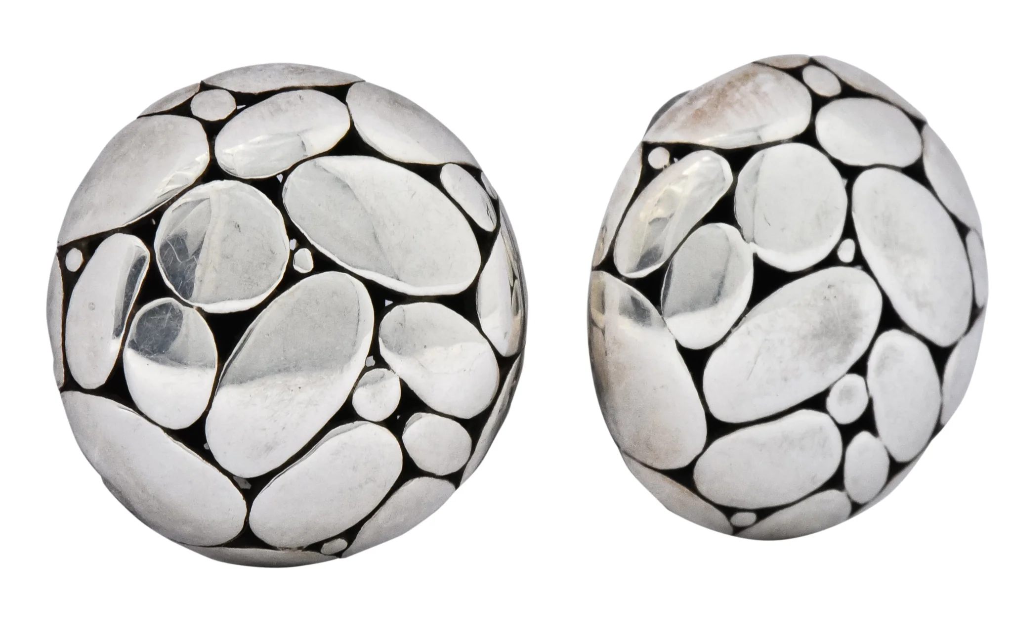 John Hardy Vintage Sterling Silver Dot Earrings - Image 3