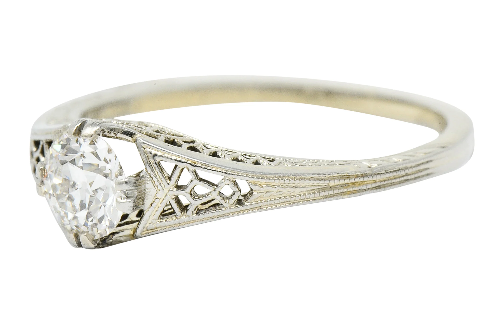 Jones & Woodland Co. 0.44 CTW Diamond 18 Karat White Gold Engagement Ring - Image 8