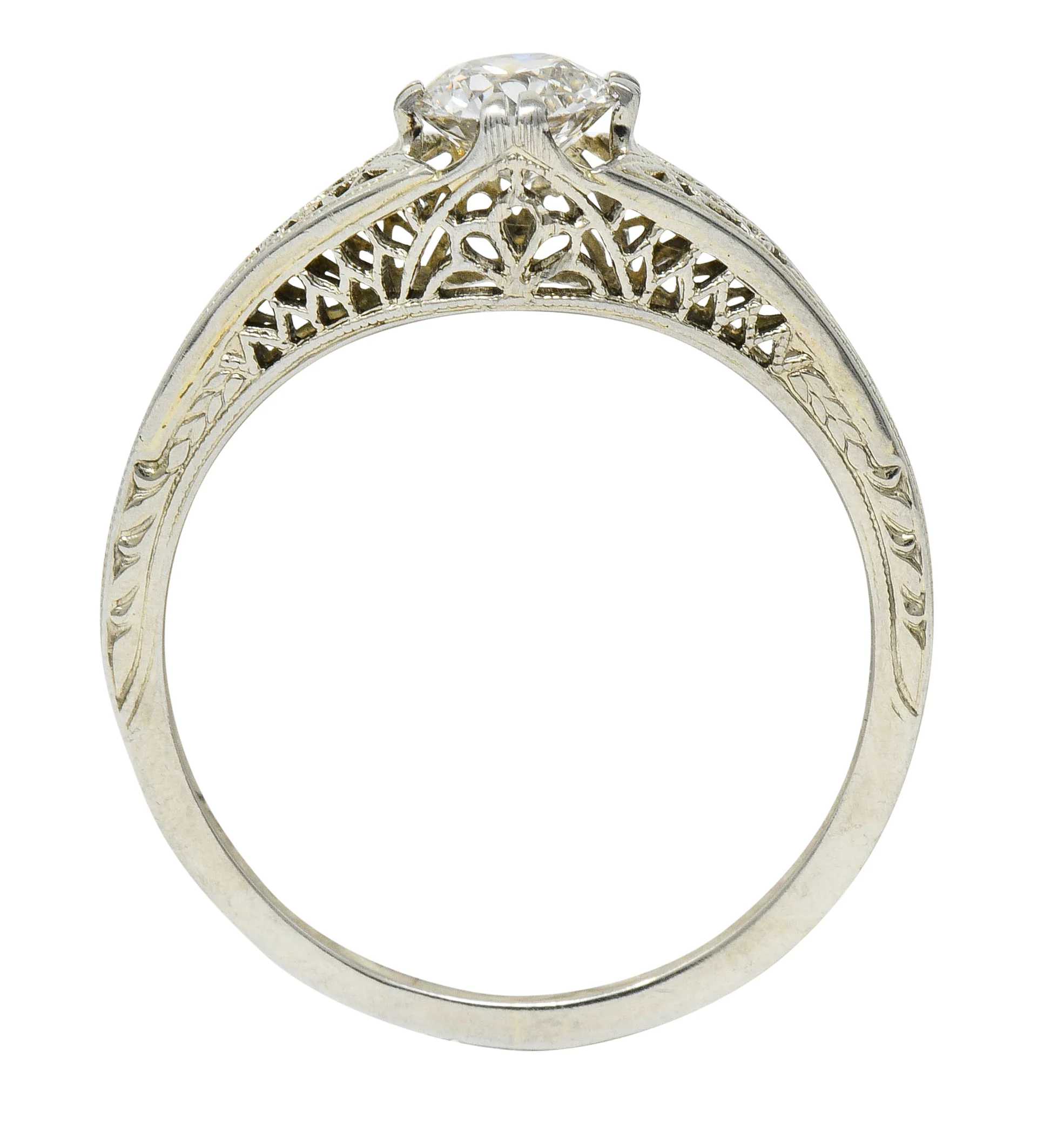 Jones & Woodland Co. 0.44 CTW Diamond 18 Karat White Gold Engagement Ring - Image 9