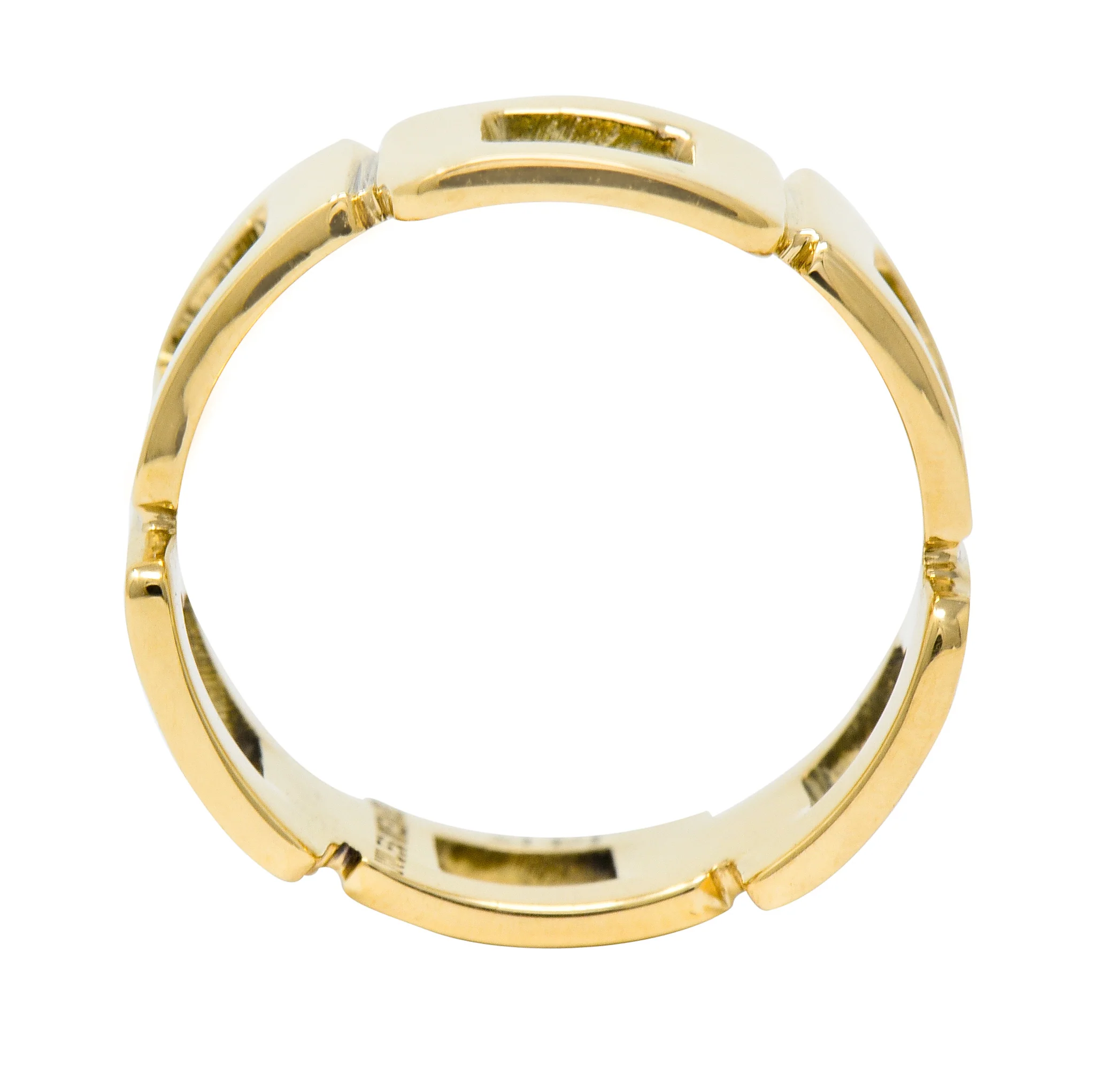 Jules Brenner Modernist 14 Karat Gold Fashionable Cushion Band Ring - Image 3
