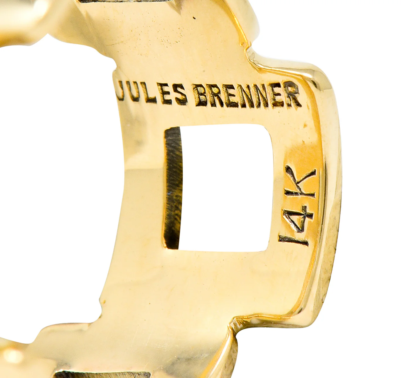 Jules Brenner Modernist 14 Karat Gold Fashionable Cushion Band Ring - Image 5