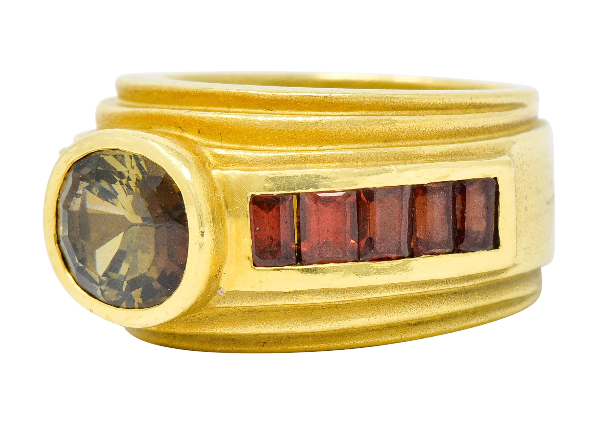 Kieselstein-Cord 3.05 CTW Andalusite Tourmaline 18 Karat Gold Band Ring - Image 6