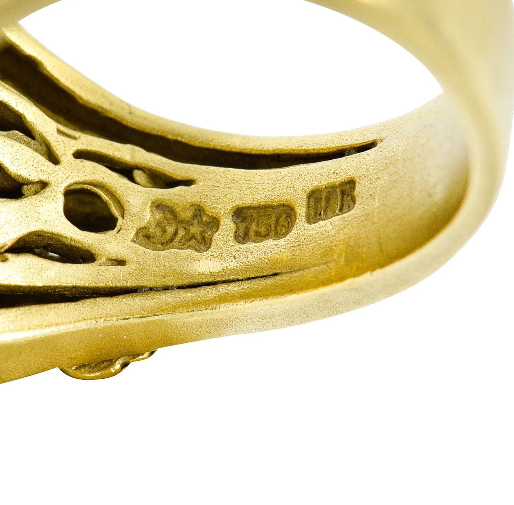Kieselstein Cord Heliodor Golden Beryl Diamond 18 Karat Gold Flower Ring - Image 8