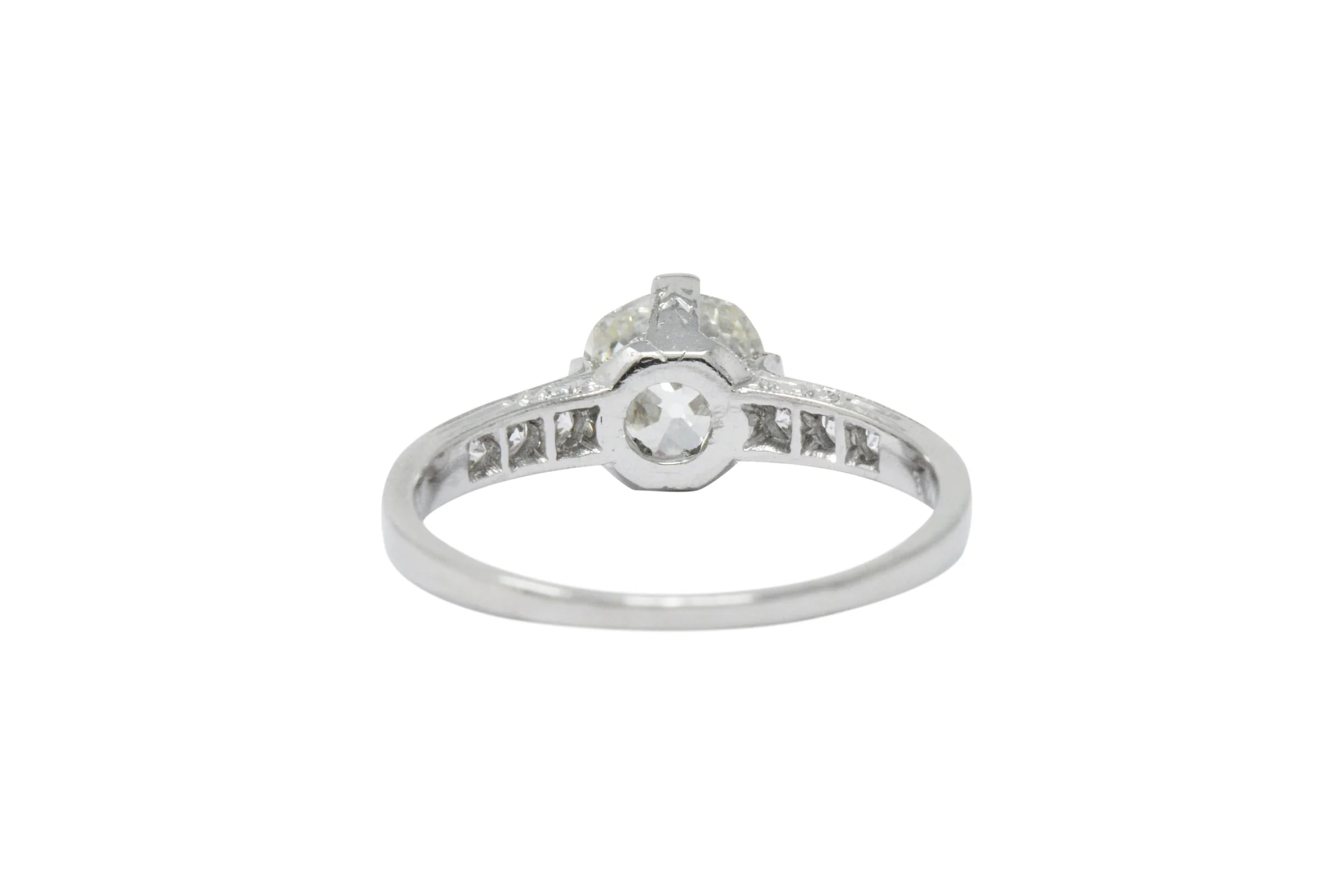 Kirk Art Deco 1.16 CTW Diamond Platinum Engagement Ring GIA - Image 5