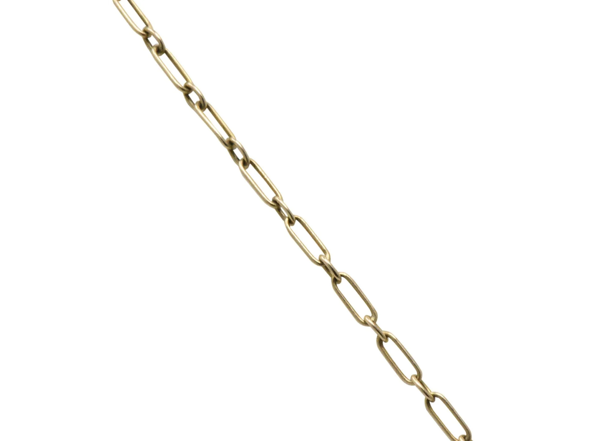 Krementz Art Nouveau Sapphire Enamel Pearl 14 Karat Gold Swag Necklace - Image 4