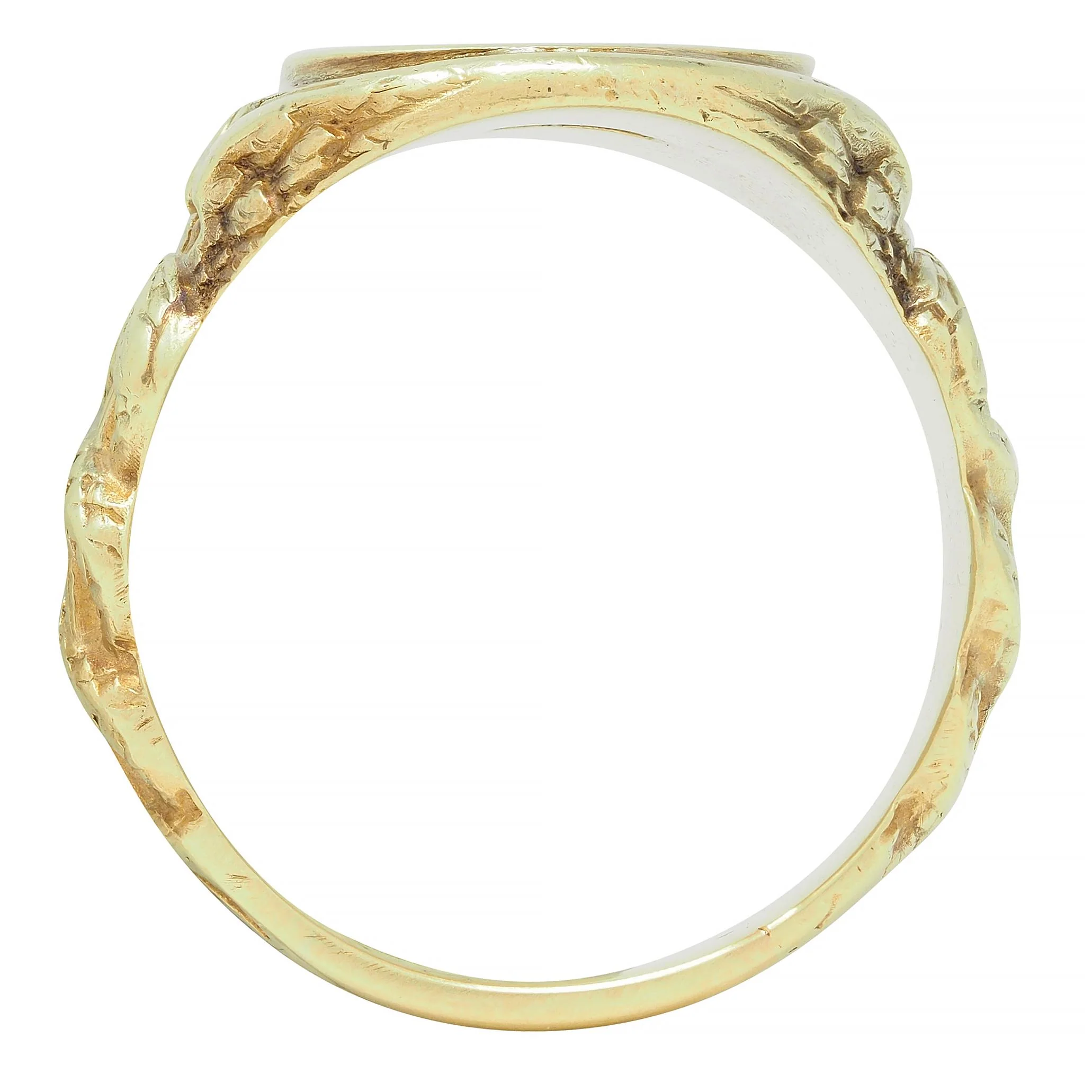 Larter & Sons Victorian 14 Karat Gold DuPont Crest Intaglio Antique Signet Ring - Image 10