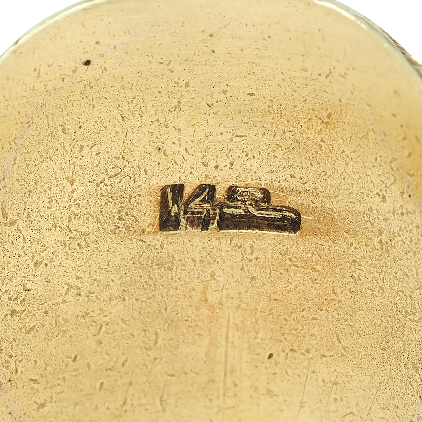 Larter & Sons Victorian 14 Karat Gold DuPont Crest Intaglio Antique Signet Ring - Image 8