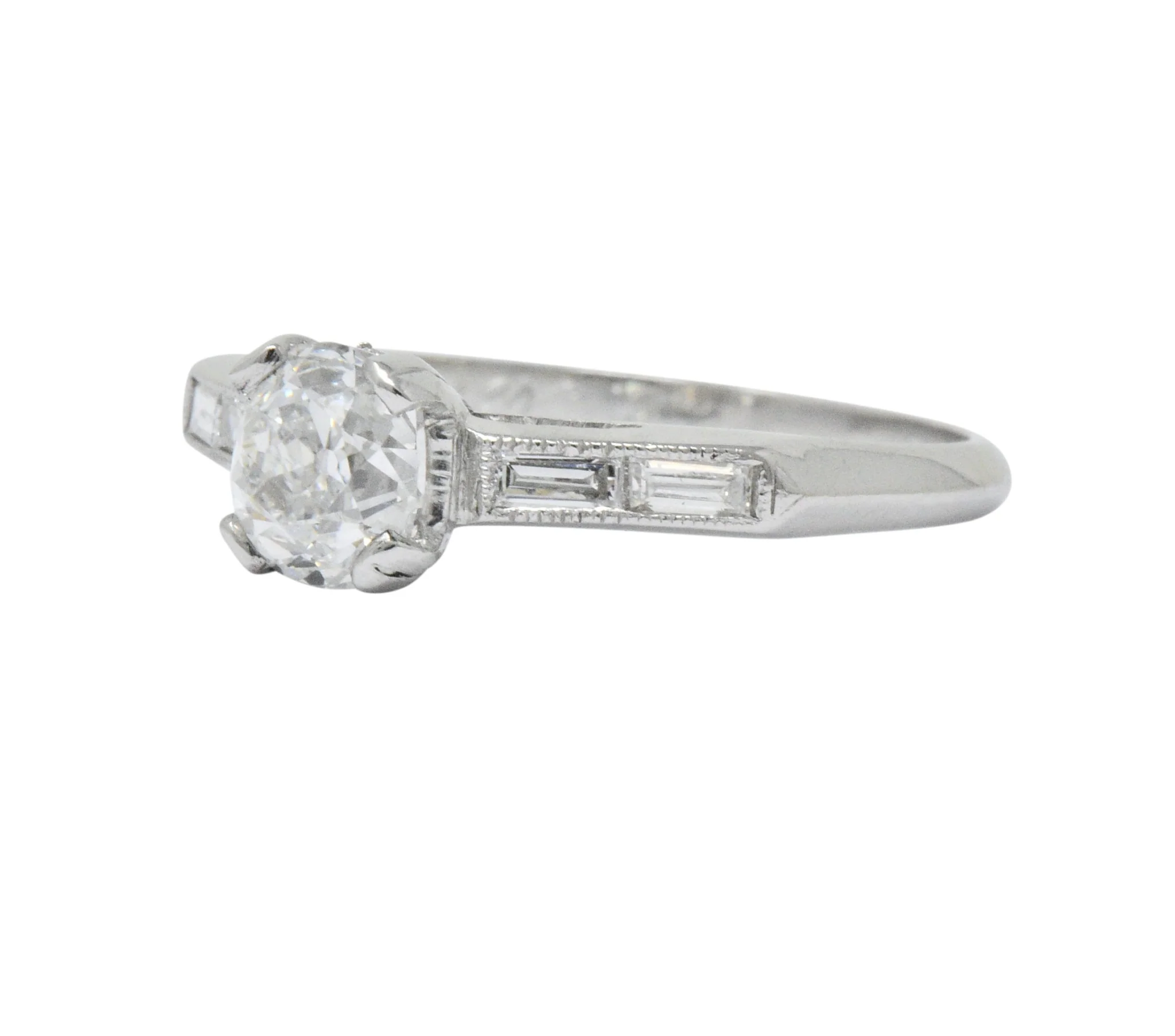 Lovely Art Deco 1.15 CTW Diamond Engagement Ring GIA Certified - Image 2