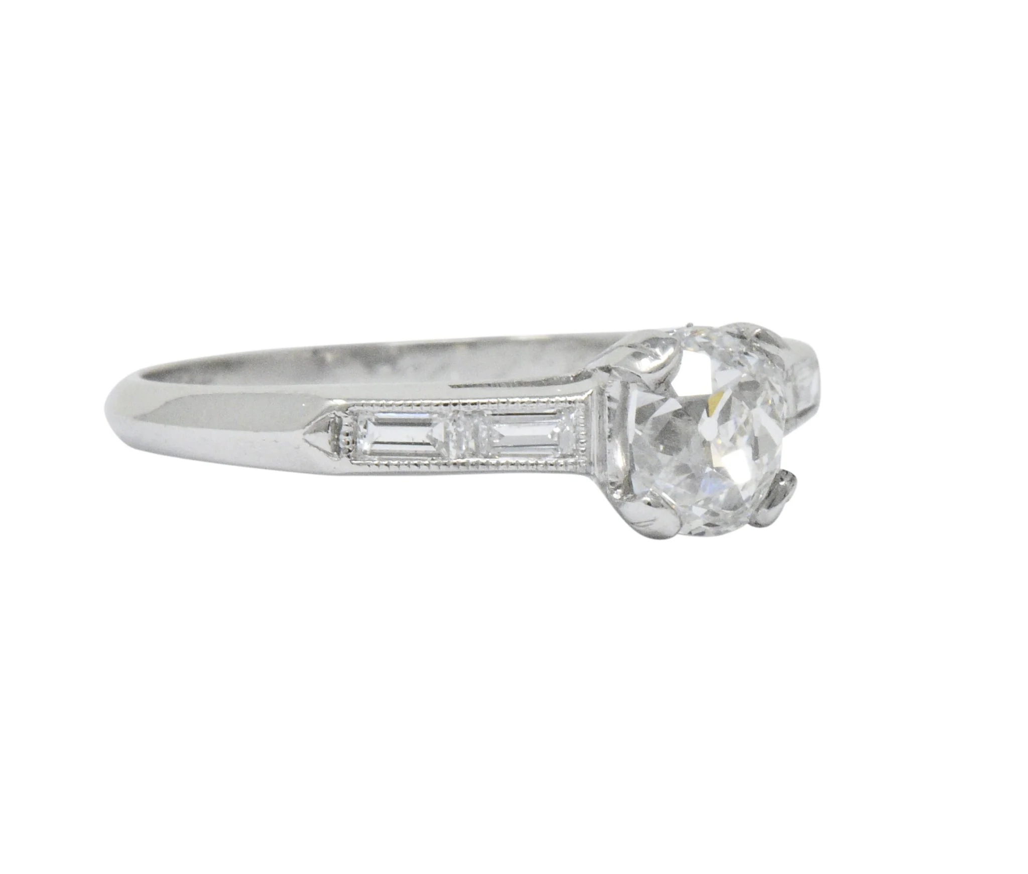 Lovely Art Deco 1.15 CTW Diamond Engagement Ring GIA Certified - Image 3