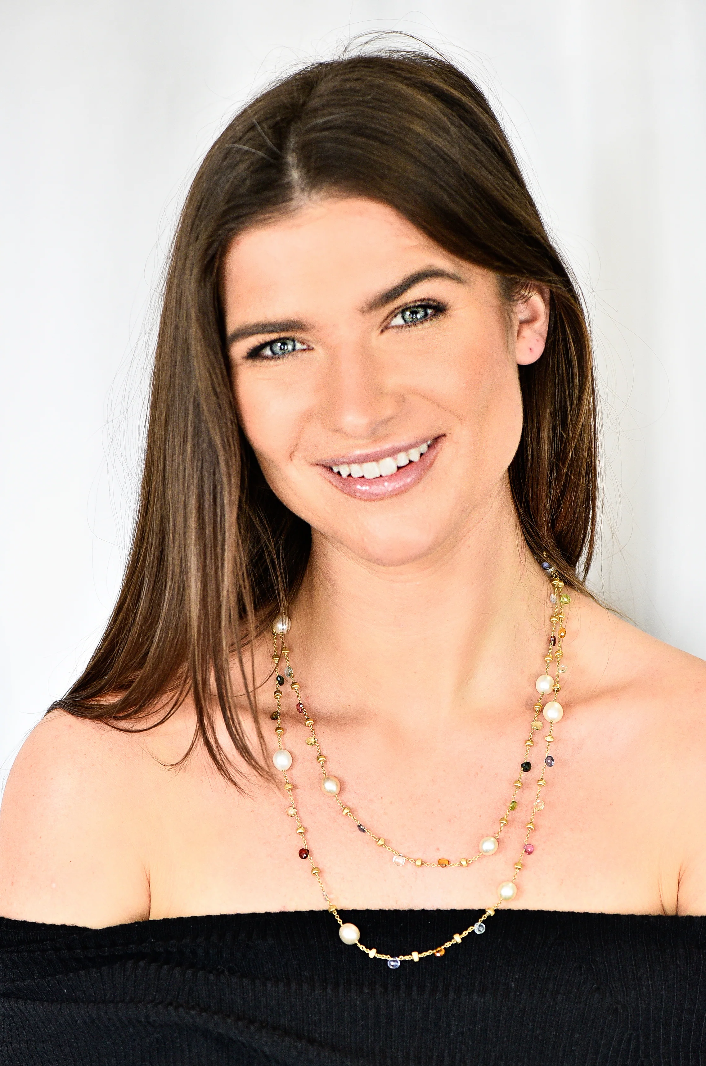 Marco Bicego Contemporary Cultured Pearl Citrine Topaz Multi Gemstone 18 Karat Yellow Gold 46 IN Long Gemstone Confetti Necklace - Image 10