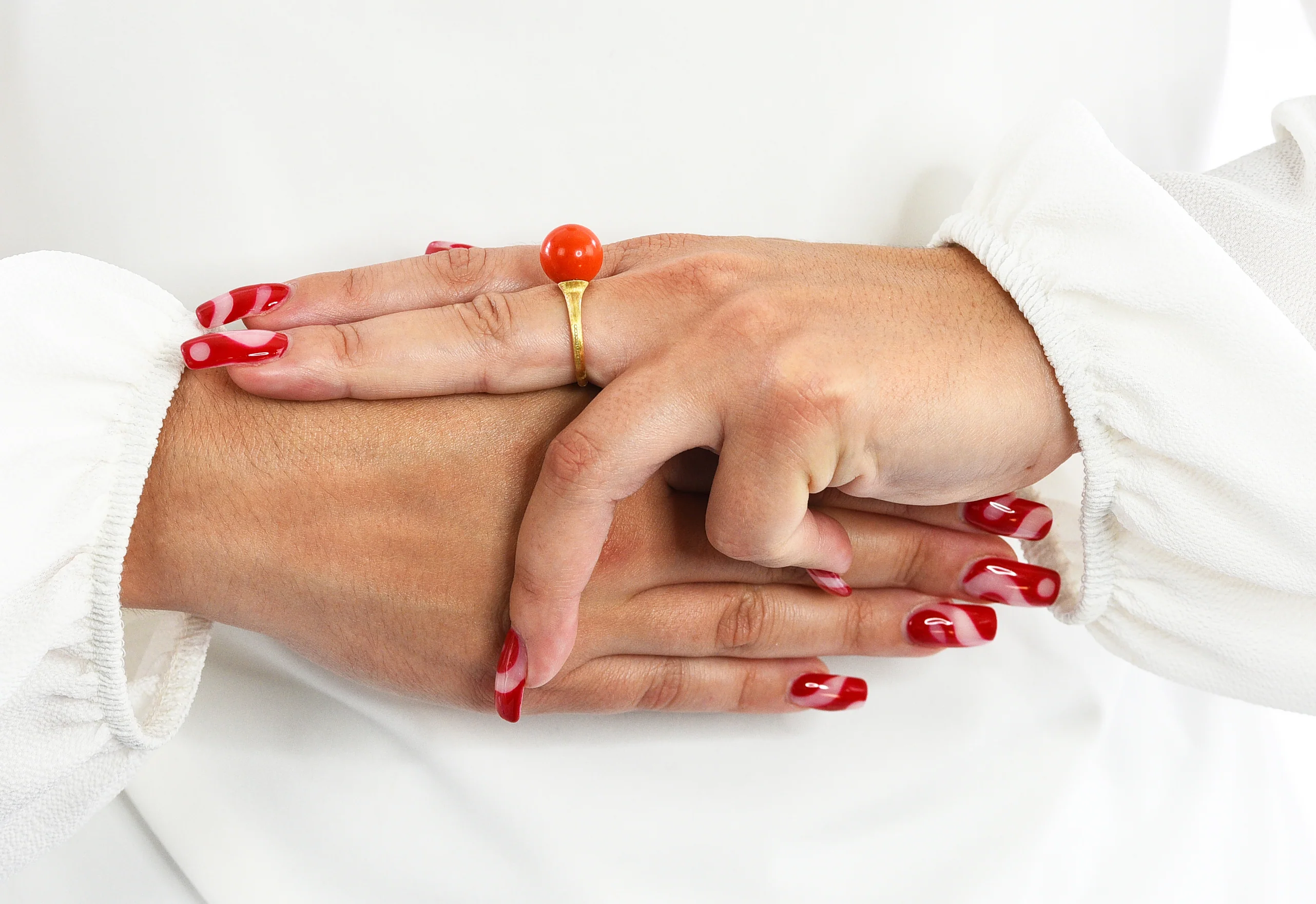 Marco Bicego Coral 18 Karat Gold Africa Boule Ring - Image 15