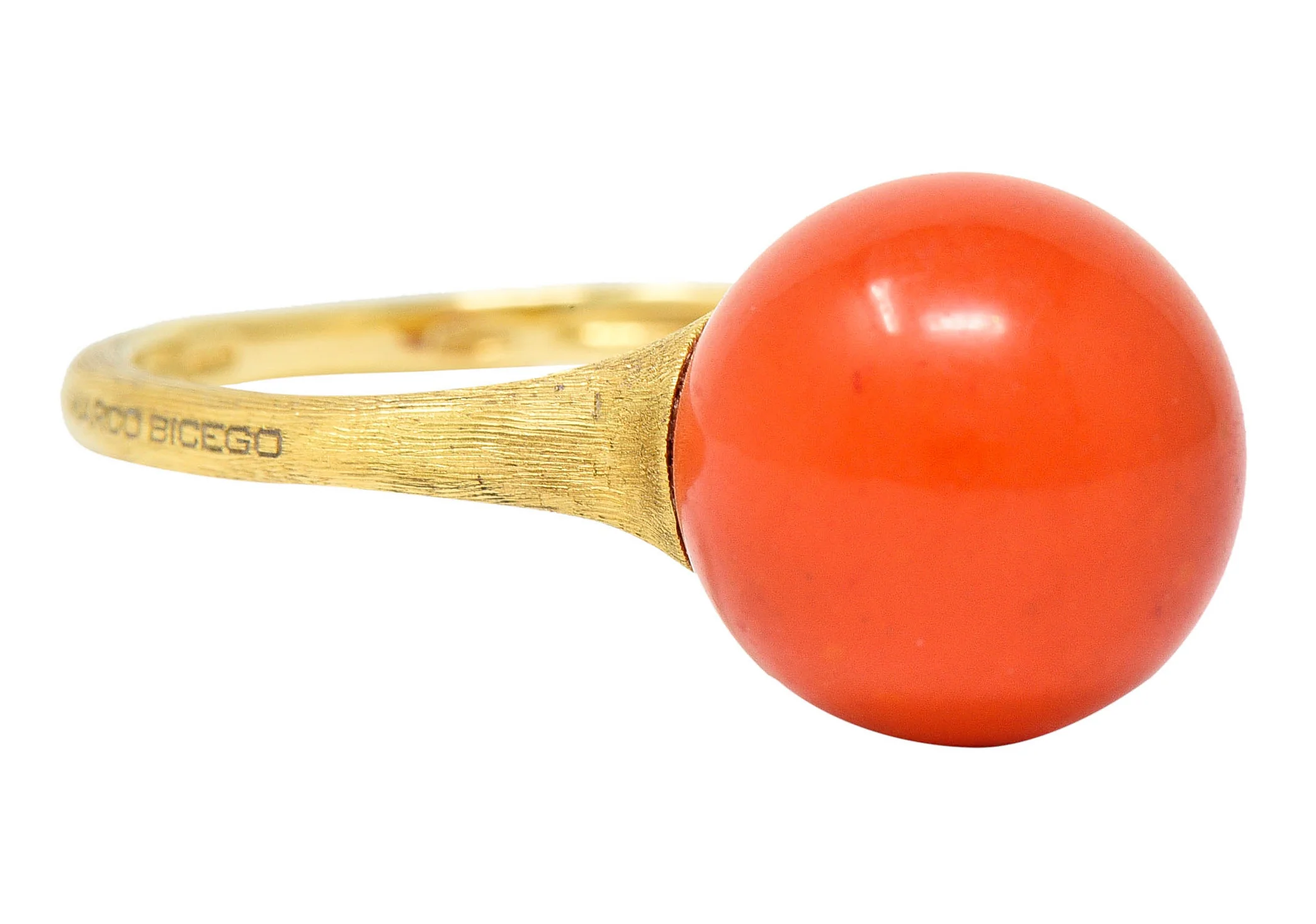 Marco Bicego Coral 18 Karat Gold Africa Boule Ring - Image 3