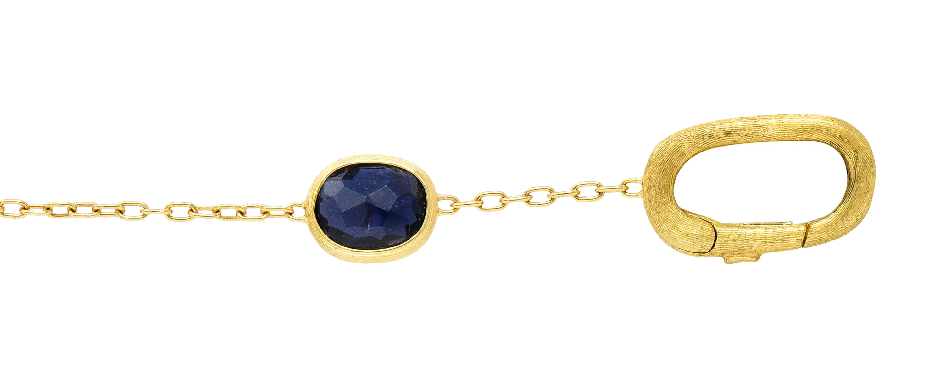 Marco Bicego Italian Multi-Gem 18 Karat Gold Murano Station Bracelet - Image 5