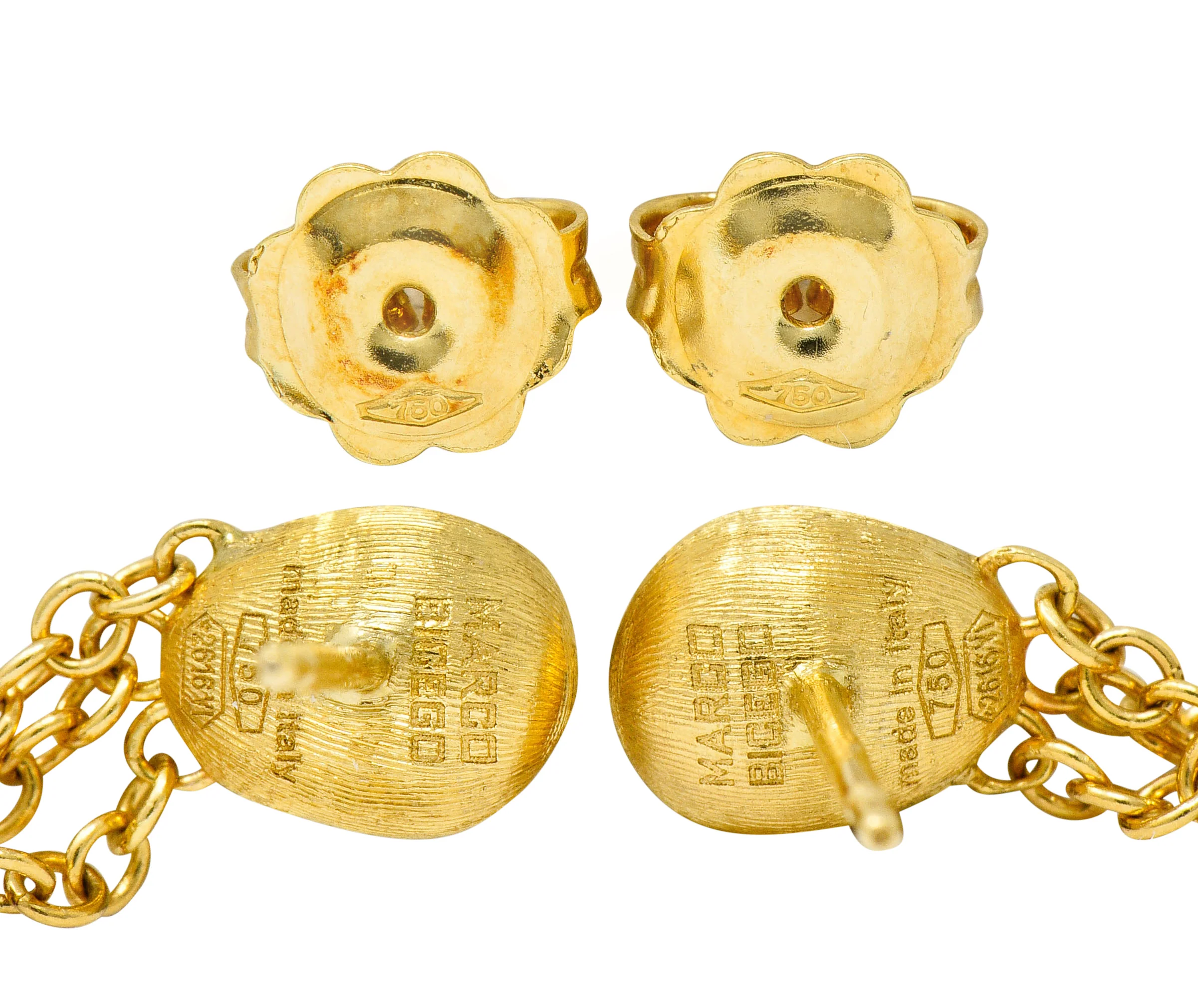 Marco Bicego Multi-Gem 18 Karat Gold Confetti Tassel Drop Earrings - Image 8