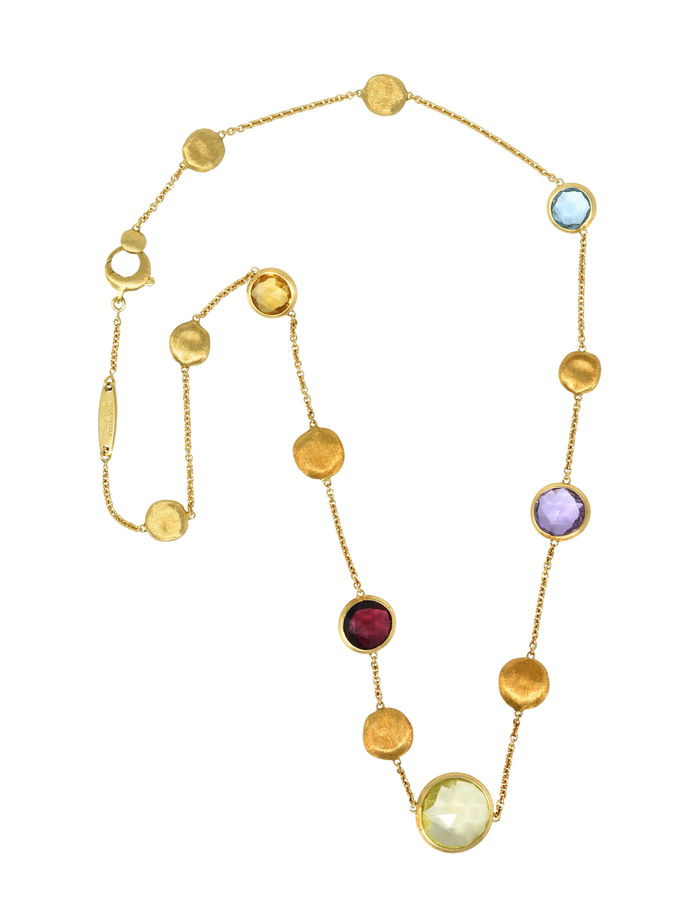 Marco Bicego Multi-Gem 18 Karat Gold Jaipur Station Necklace - Image 2