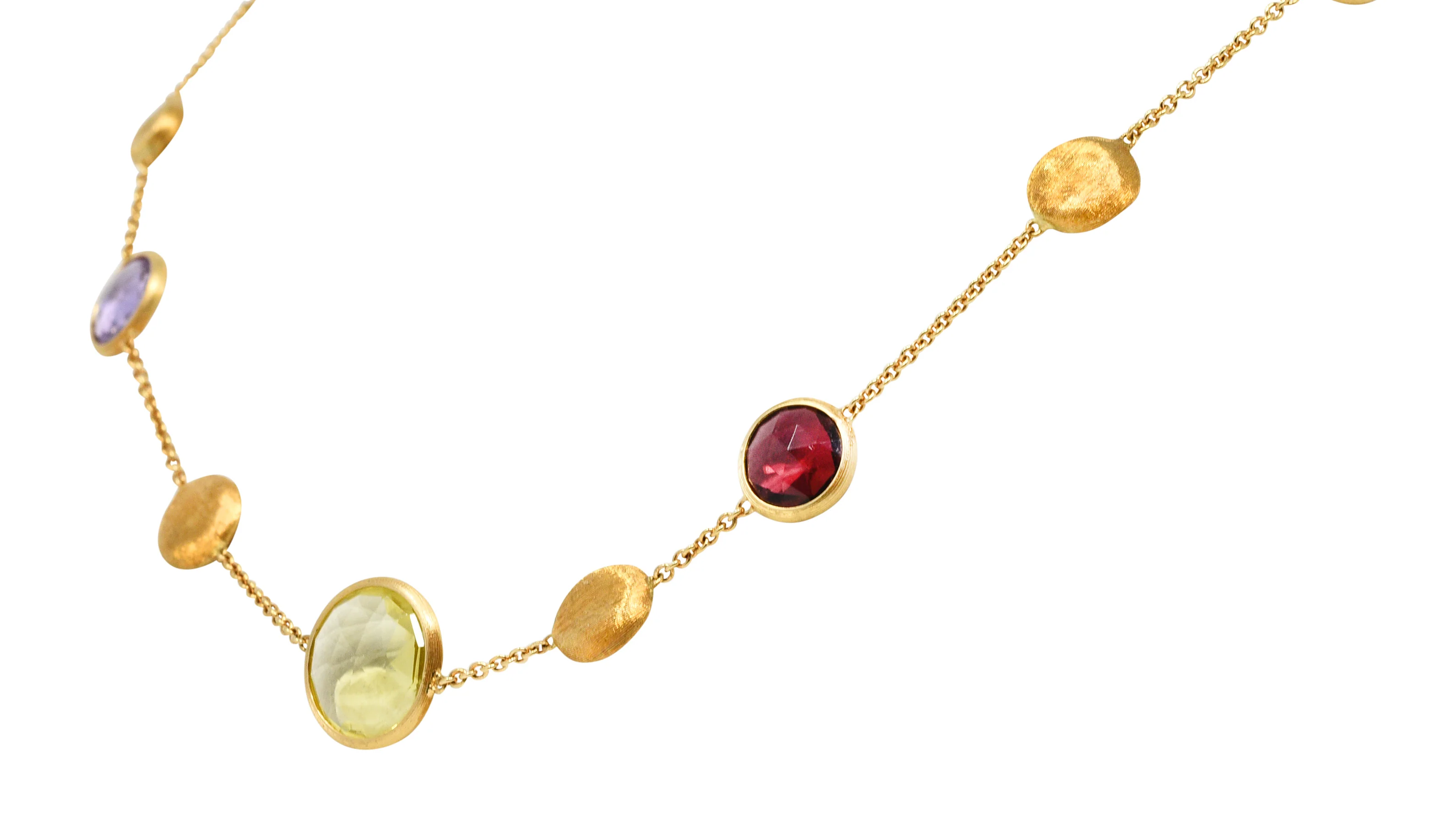 Marco Bicego Multi-Gem 18 Karat Gold Jaipur Station Necklace - Image 4