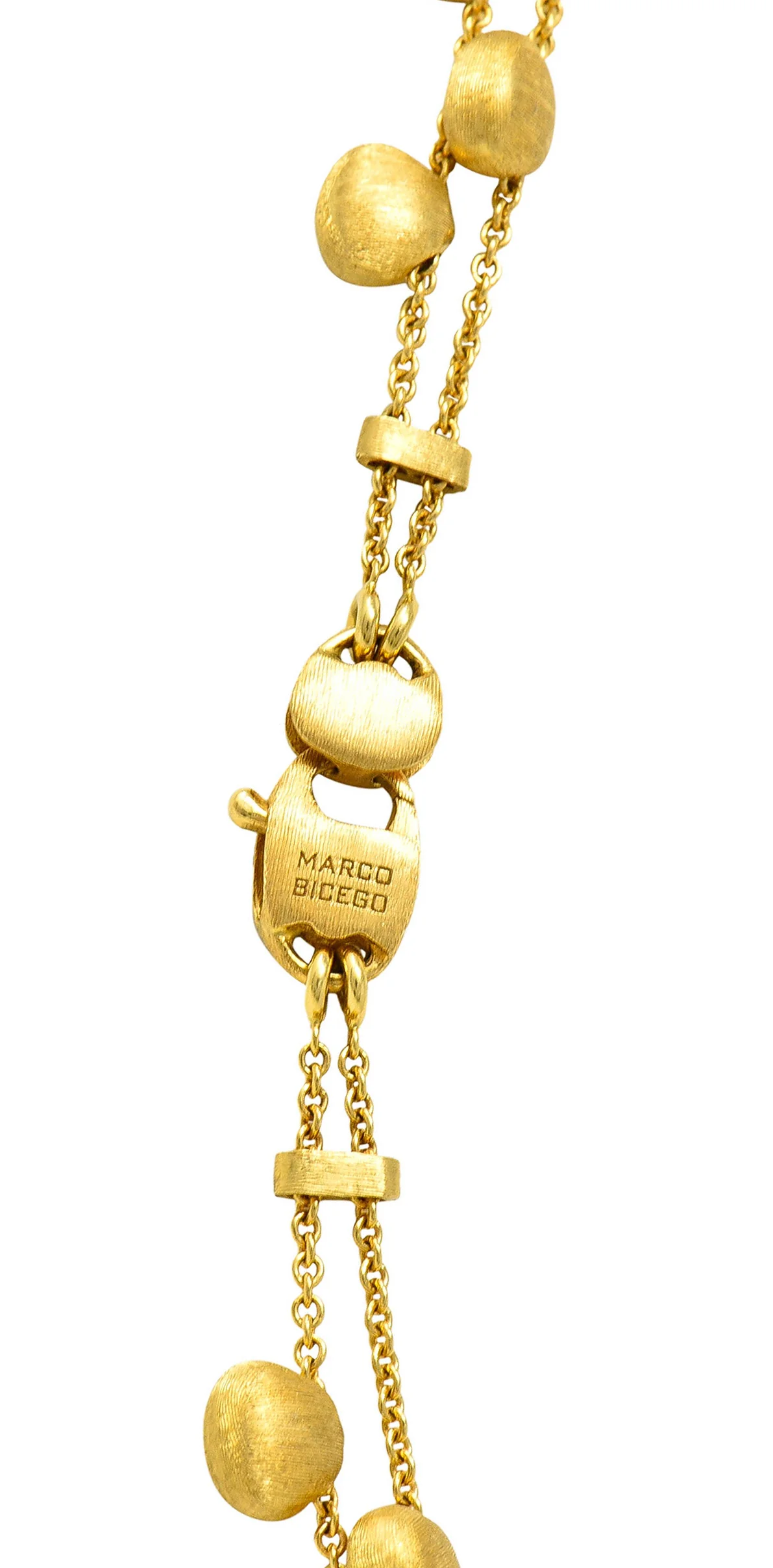 Marco Bicego Multi-Gem Diamond 18 Karat Gold Confetti Tassel Necklace - Image 10