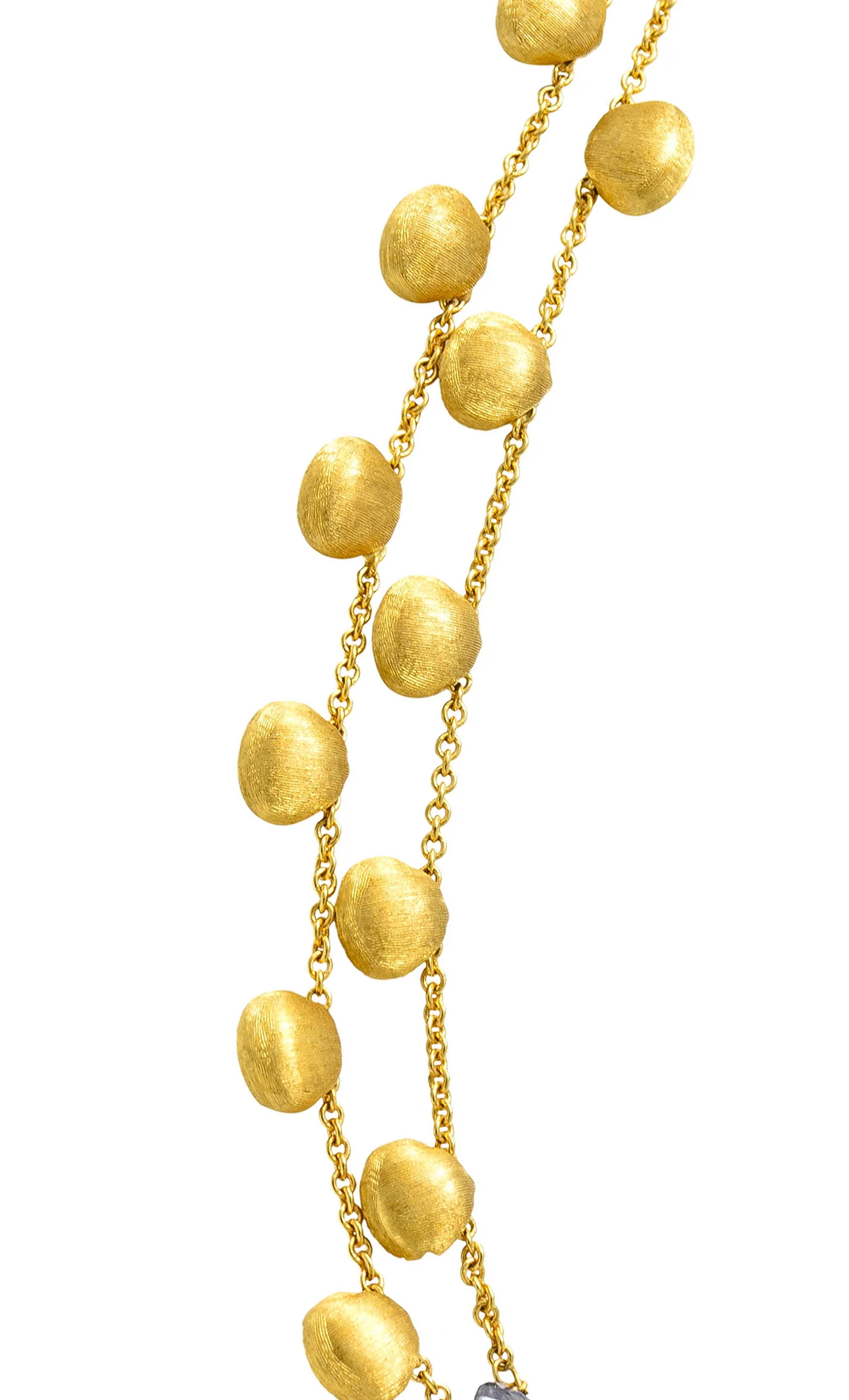 Marco Bicego Multi-Gem Diamond 18 Karat Gold Confetti Tassel Necklace - Image 7