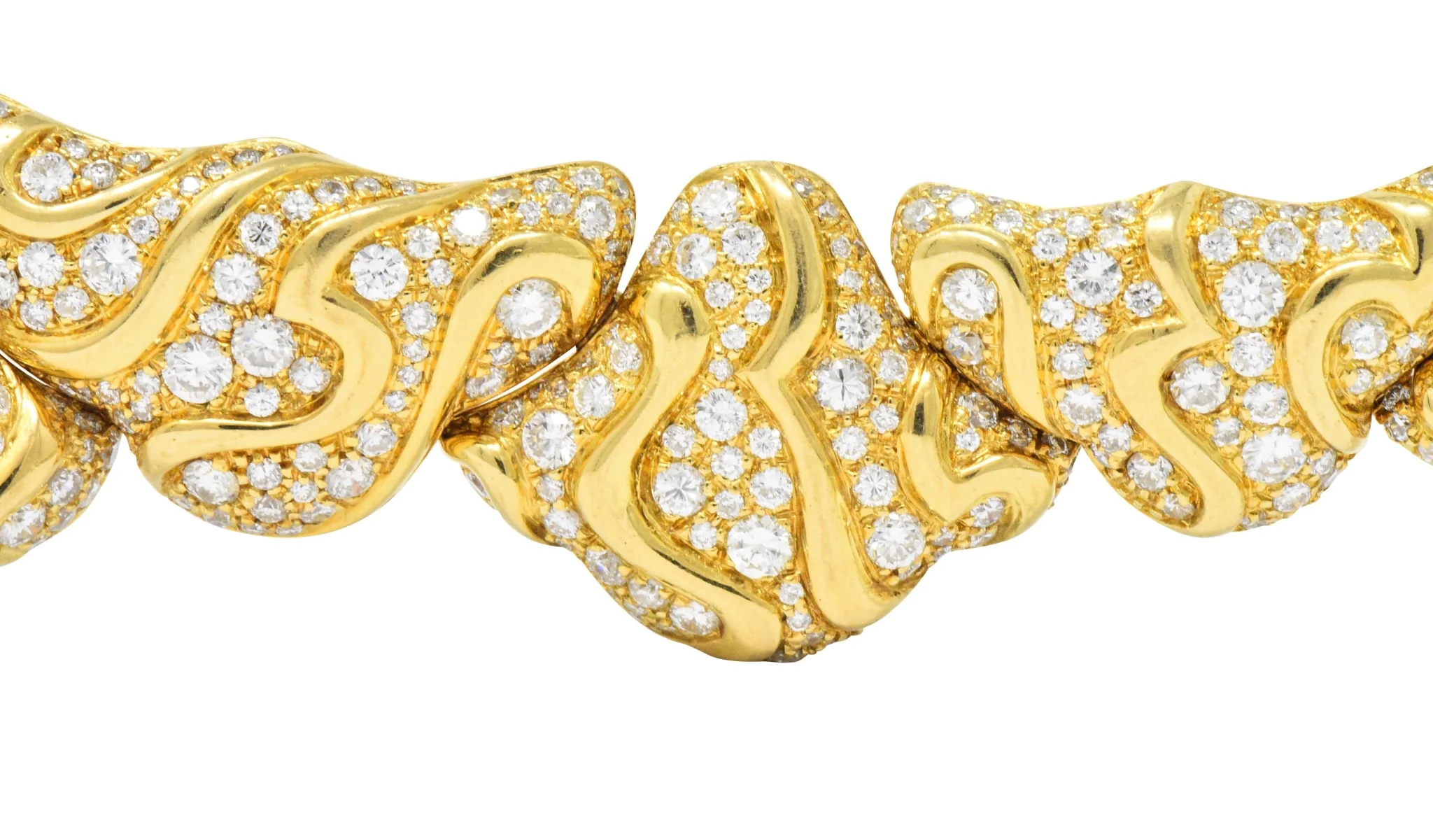 Marina B. 'Bulgari' 17.00 CTW Diamond 18 Karat Gold Necklace - Image 3