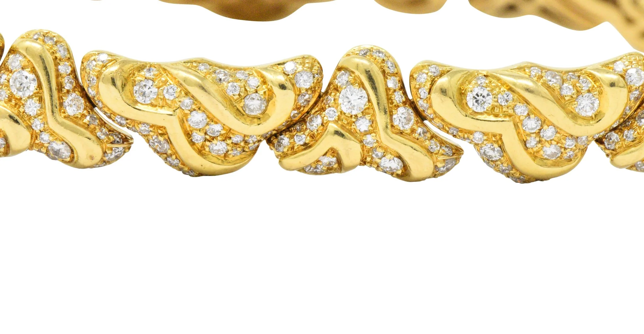 Marina B. 'Bulgari' 17.00 CTW Diamond 18 Karat Gold Necklace - Image 4