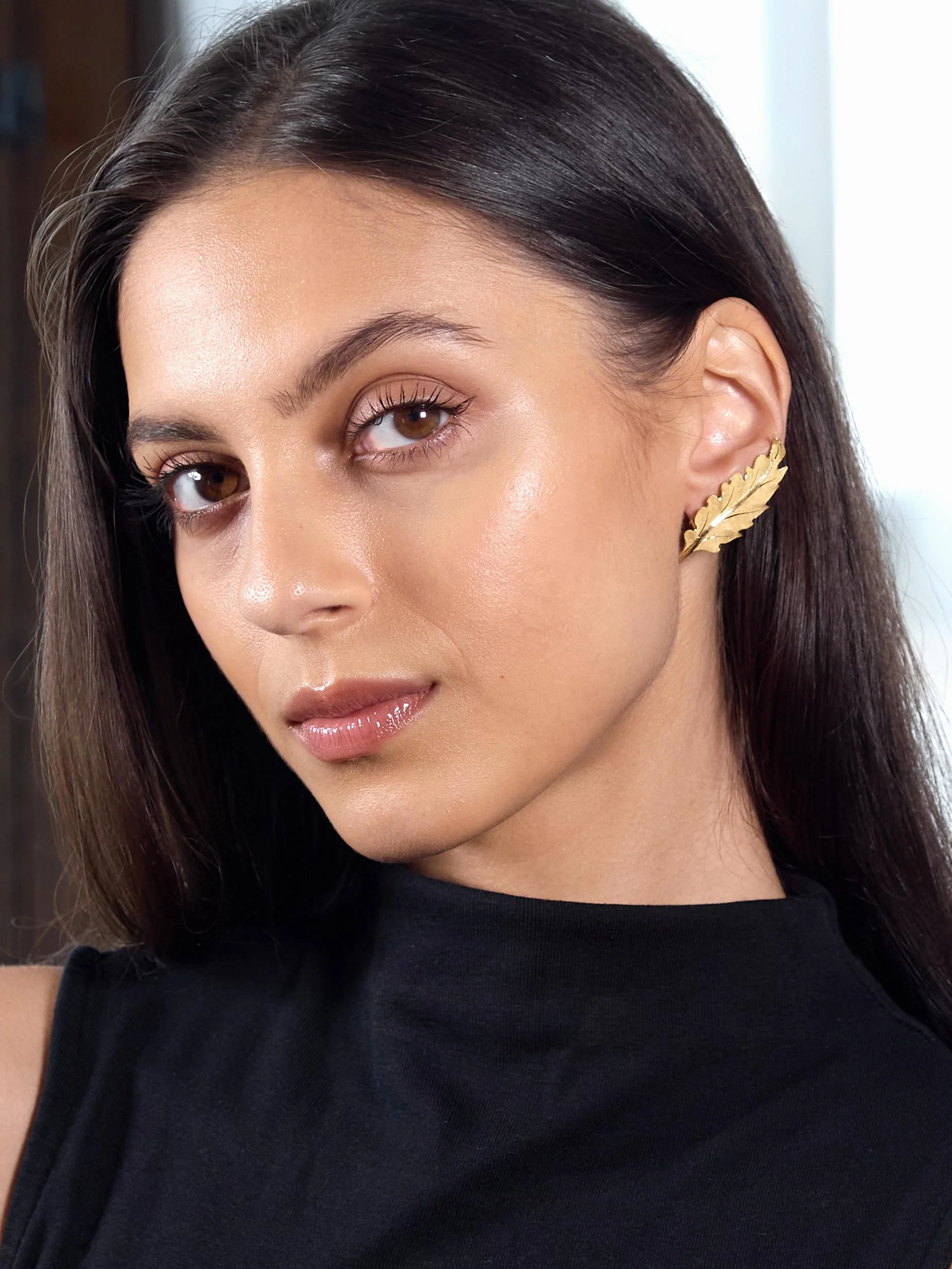 Mario Buccellati 1970's 18 Karat Yellow Gold Vintage Oak Leaf Ear-Clip Earrings - Image 10