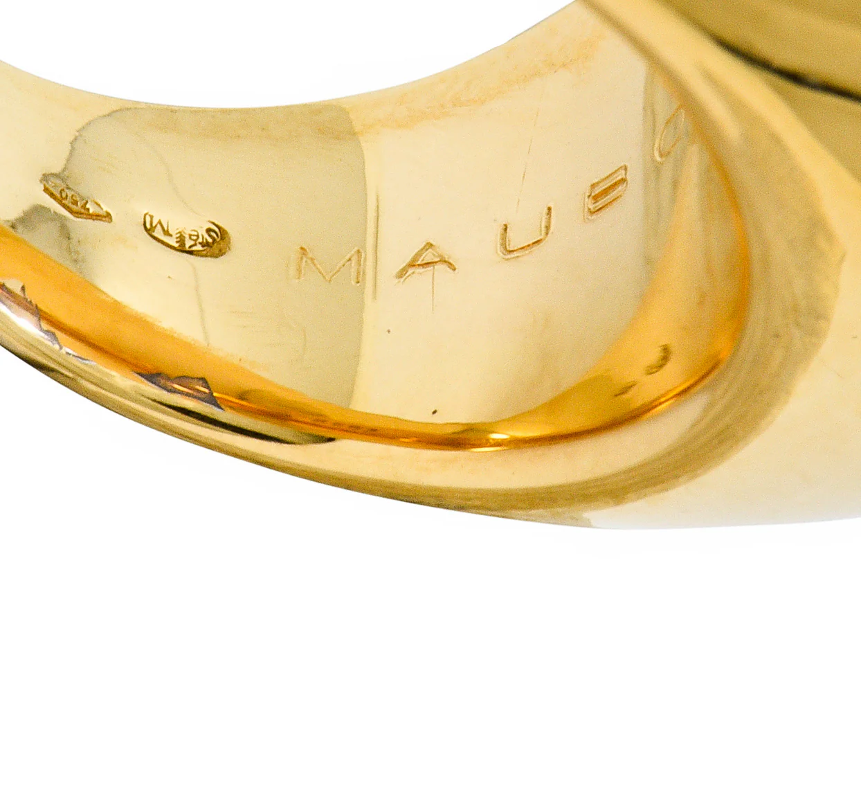 Mauboussin Paris Diamond Rock Crystal 18 Karat Gold Orb Ring - Image 6