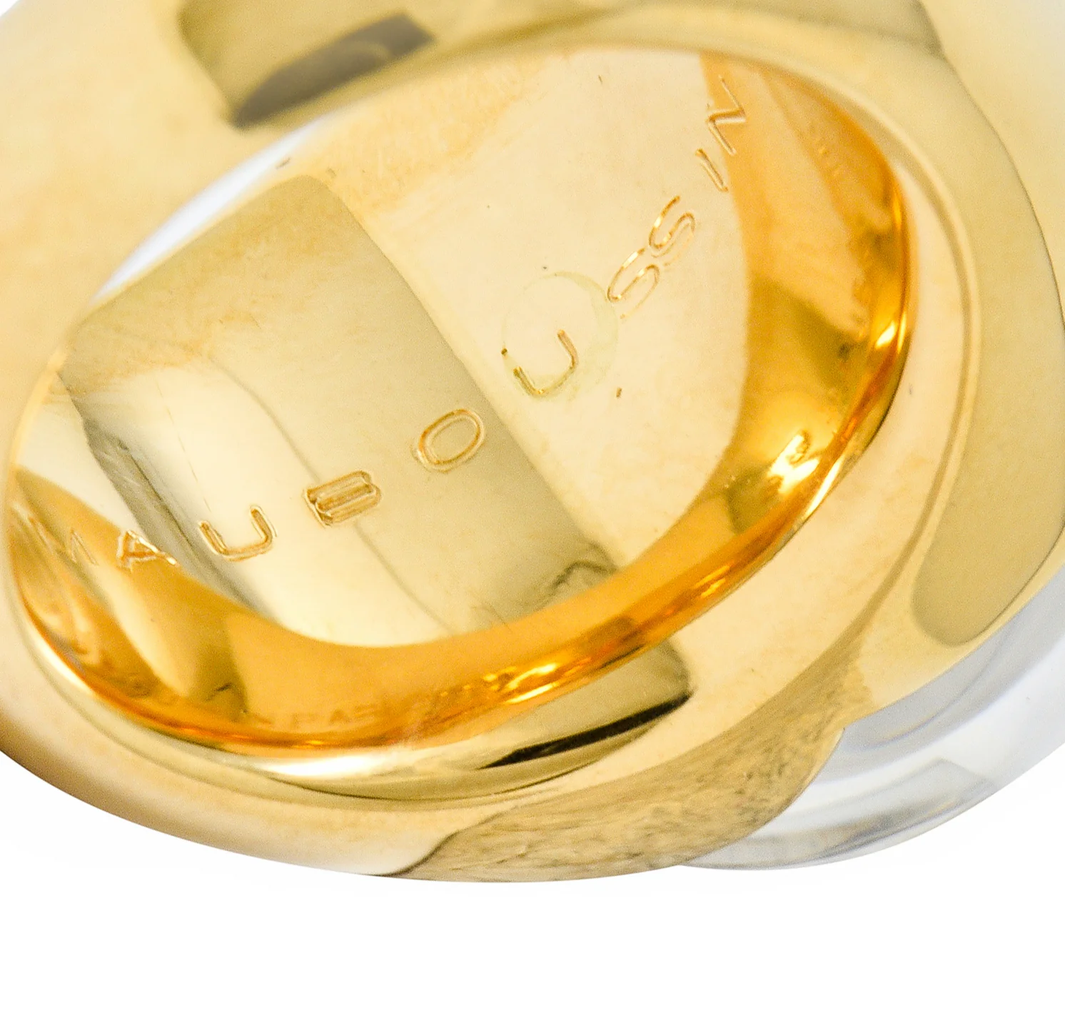 Mauboussin Paris Diamond Rock Crystal 18 Karat Gold Orb Ring - Image 7