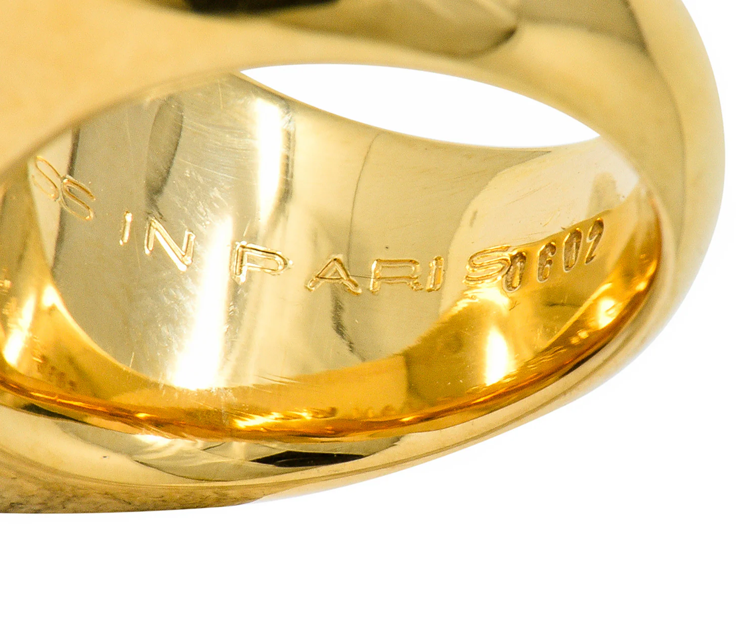 Mauboussin Paris Diamond Rock Crystal 18 Karat Gold Orb Ring - Image 9