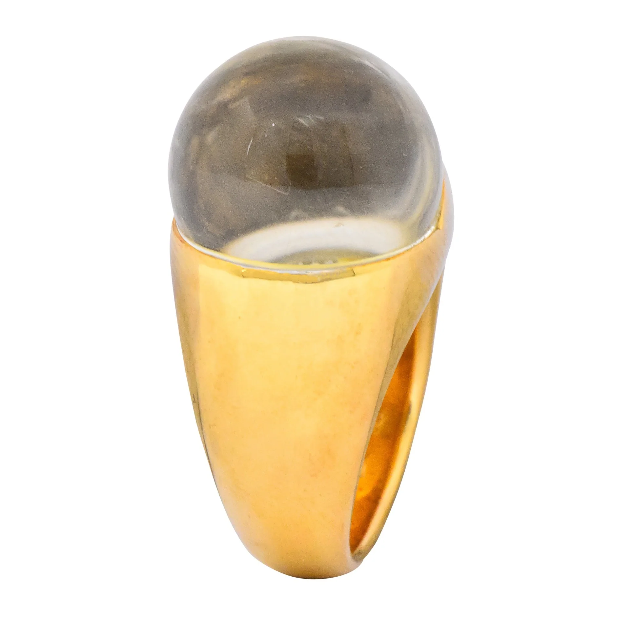 Mauboussin Paris Diamond Rock Crystal 18 Karat Gold Ring - Image 3