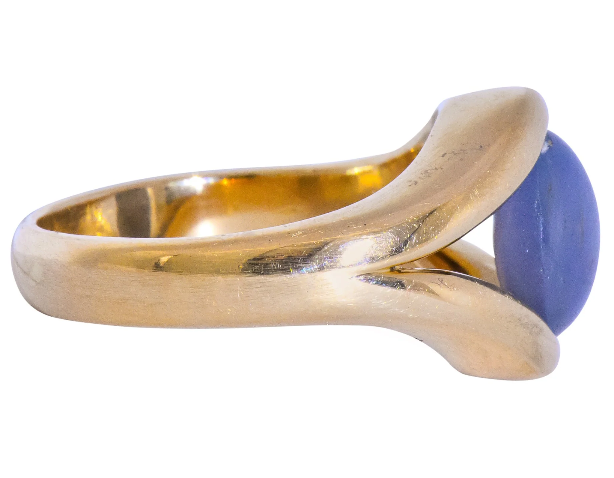 Men's Vintage 6.00 CTW Star Sapphire 18 Karat Gold Ring - Image 3