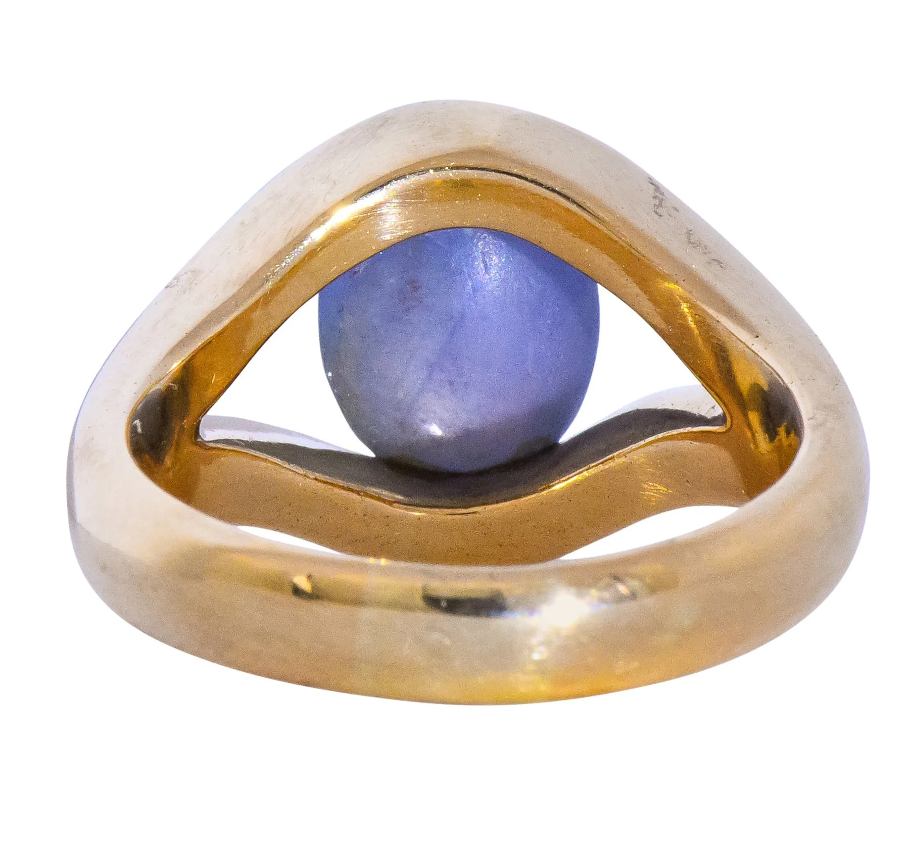 Men's Vintage 6.00 CTW Star Sapphire 18 Karat Gold Ring - Image 4