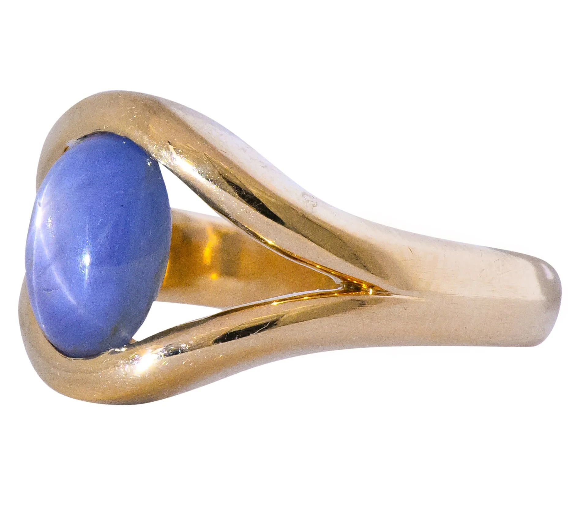 Men's Vintage 6.00 CTW Star Sapphire 18 Karat Gold Ring - Image 6