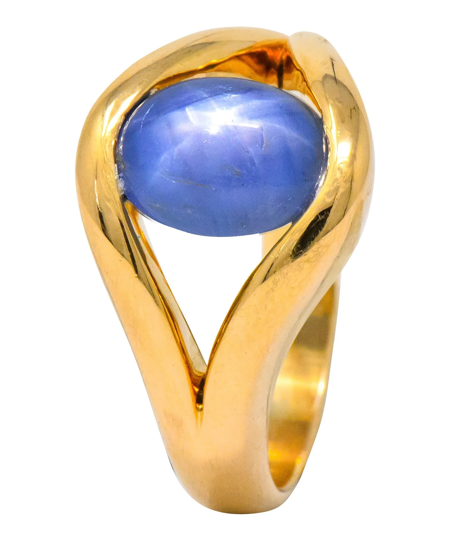 Men's Vintage 6.00 CTW Star Sapphire 18 Karat Gold Ring - Image 8