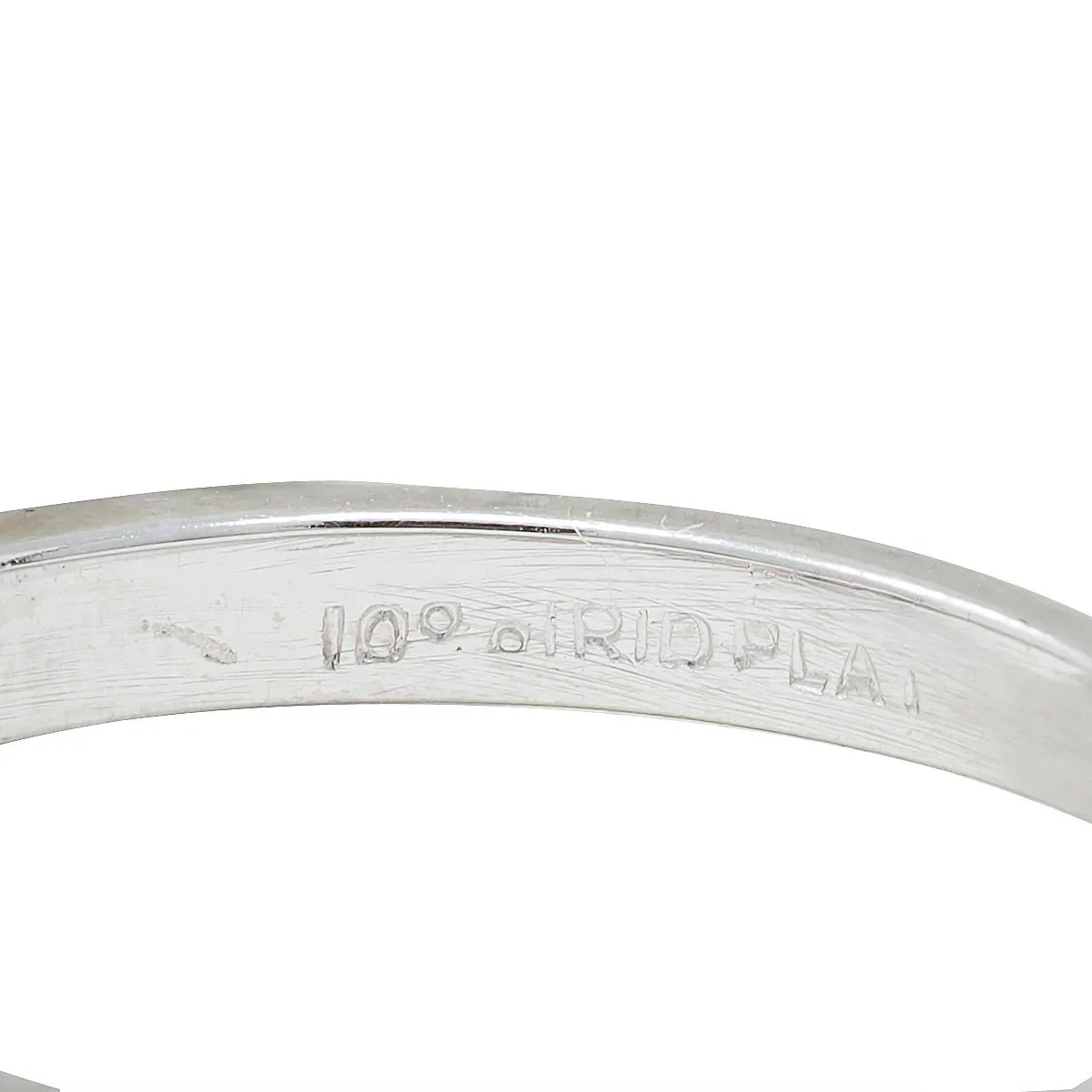 Mid-Century 0.30 CTW Baguette Diamond Platinum Vintage Stacking Band Ring - Image 8