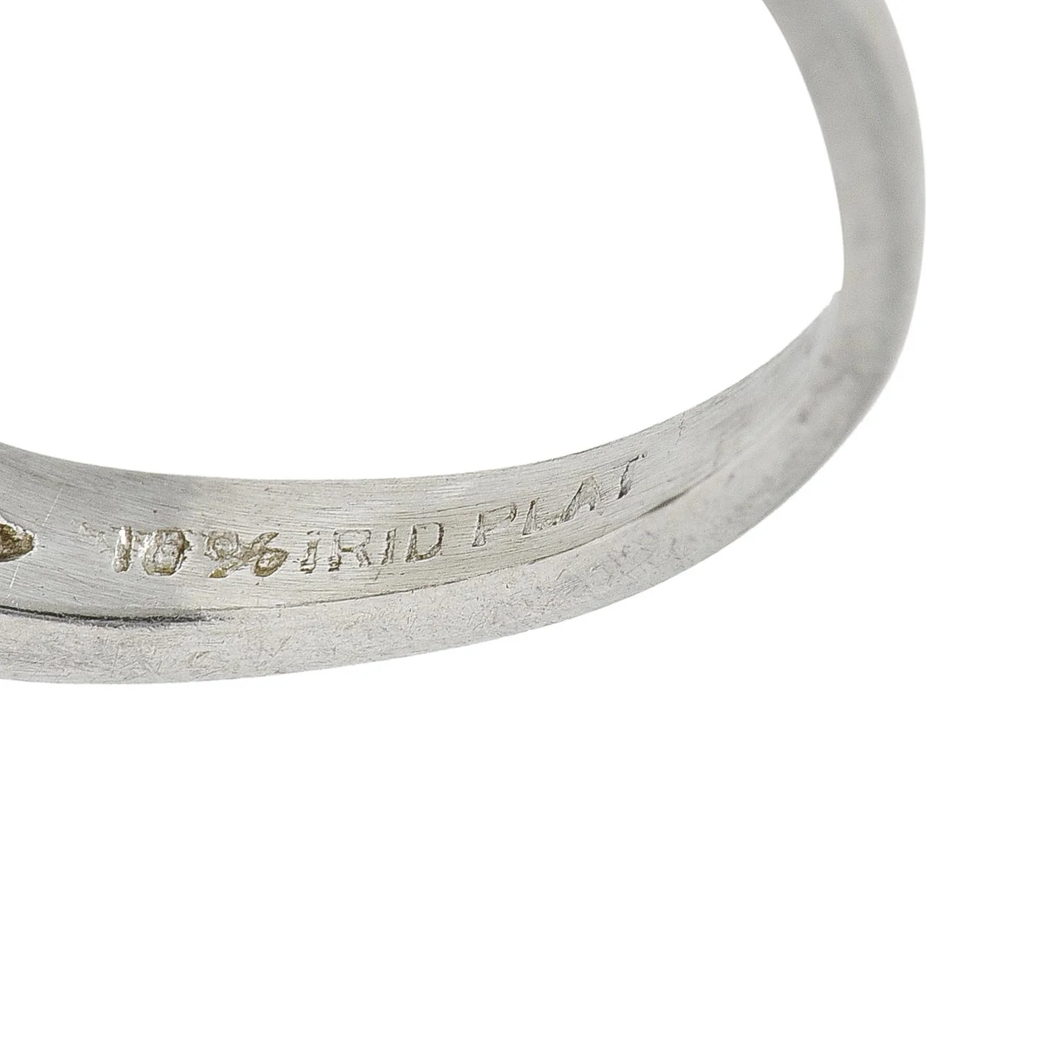 Mid-Century 0.62 CTW Diamond Platinum Ribbon Vintage Band Ring - Image 6
