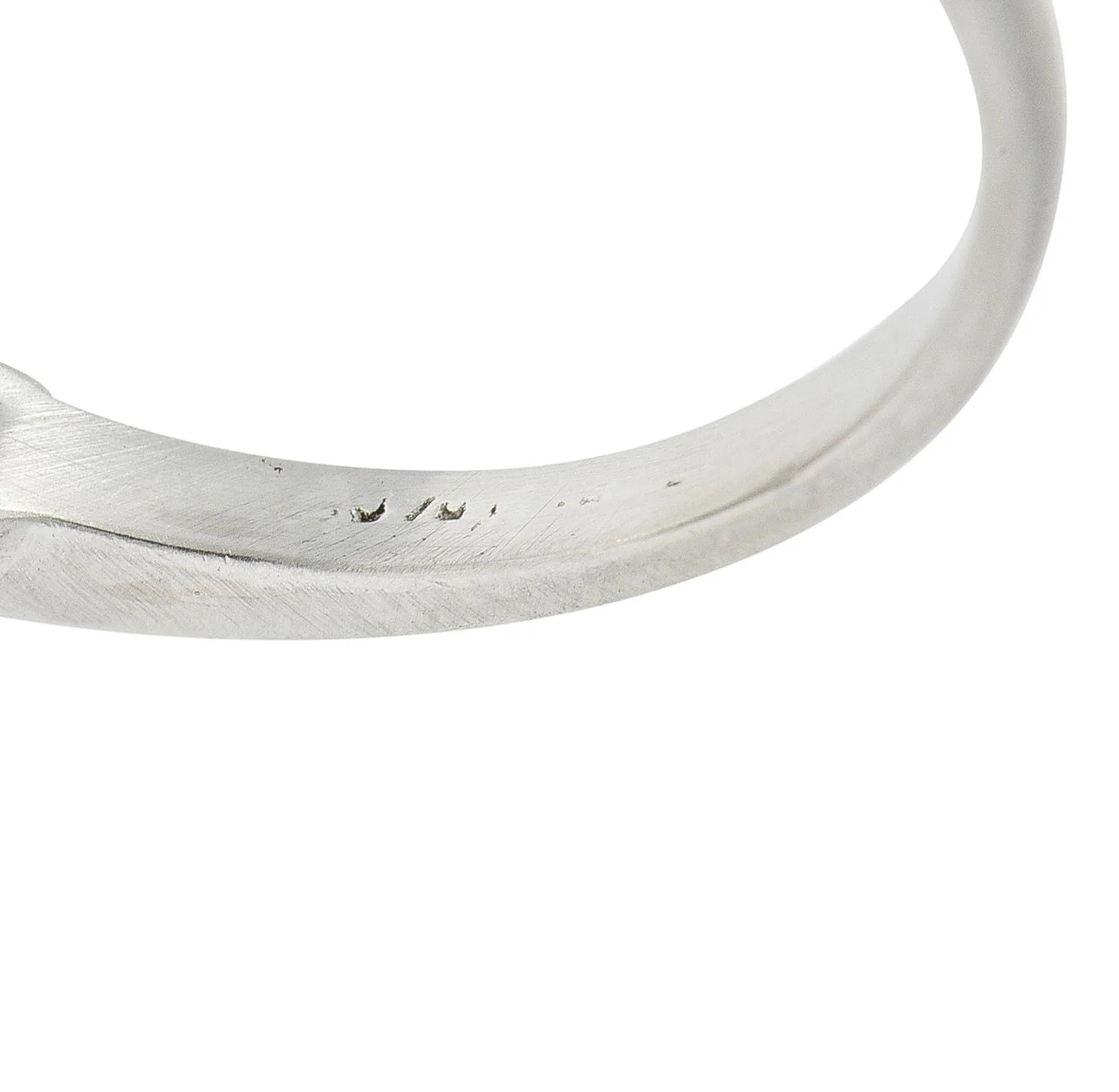 Mid-Century 2.74 CTW Transitional Cut Diamond Platinum Three Stone Engagement Ring GIA - Image 8