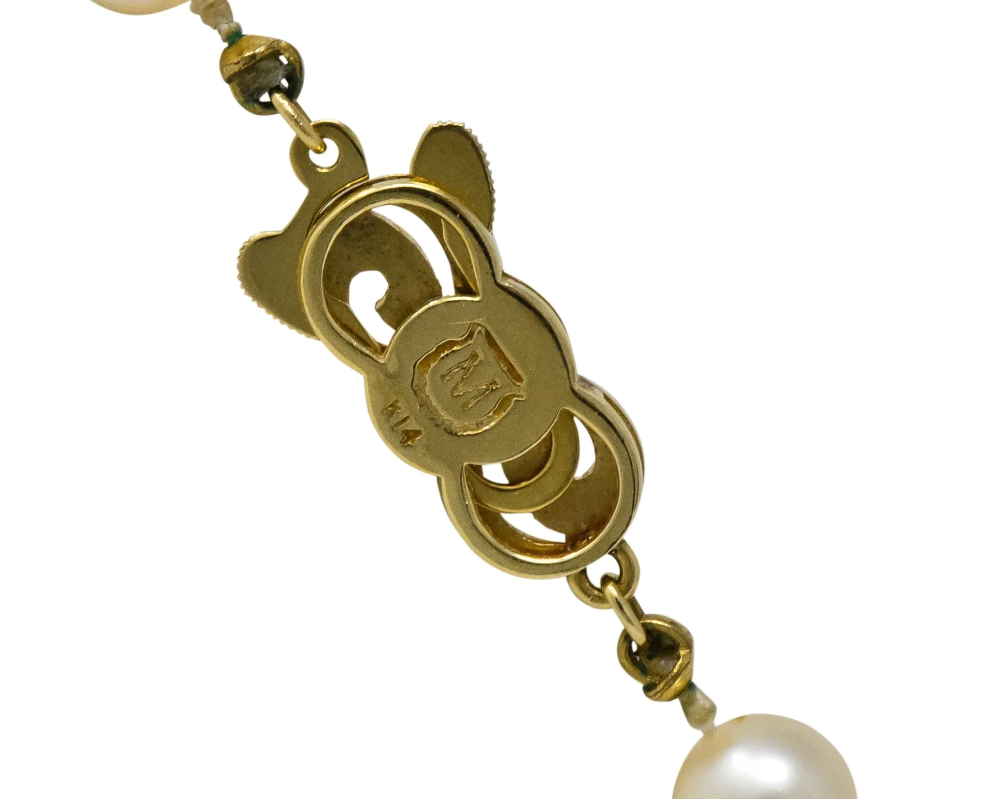 Mikimoto Contemporary Cultured Pearl 14 Karat Gold Necklace - Image 4