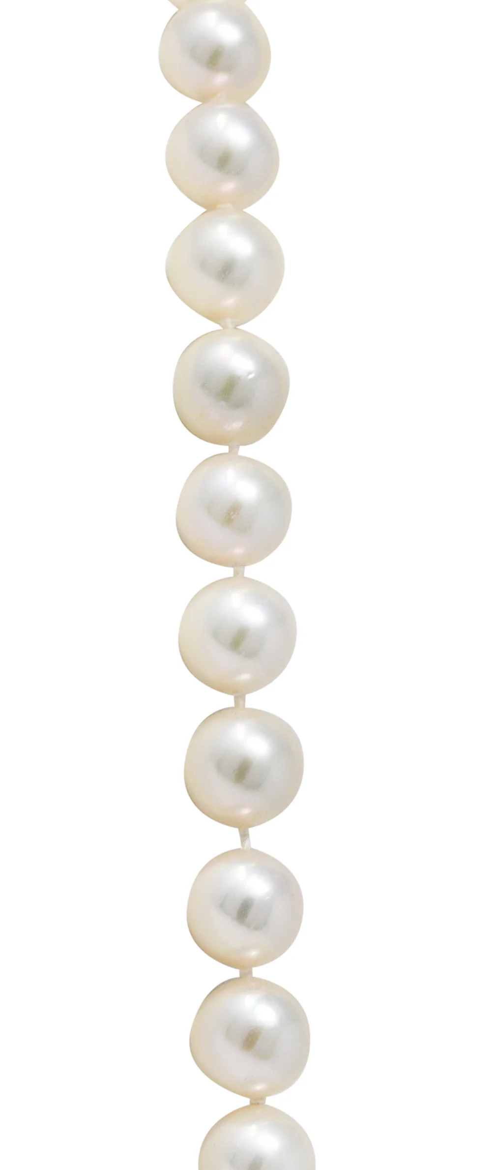 Mikimoto Diamond Cultured Pearl 18 Karat Gold Strand Necklace - Image 4