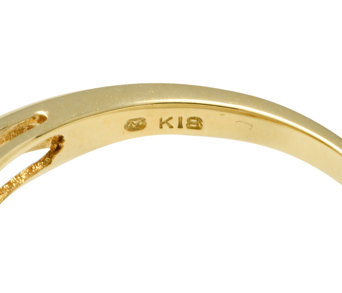 Mikimoto Diamond Pearl 18 Karat Gold Ribbon Ring - Image 7