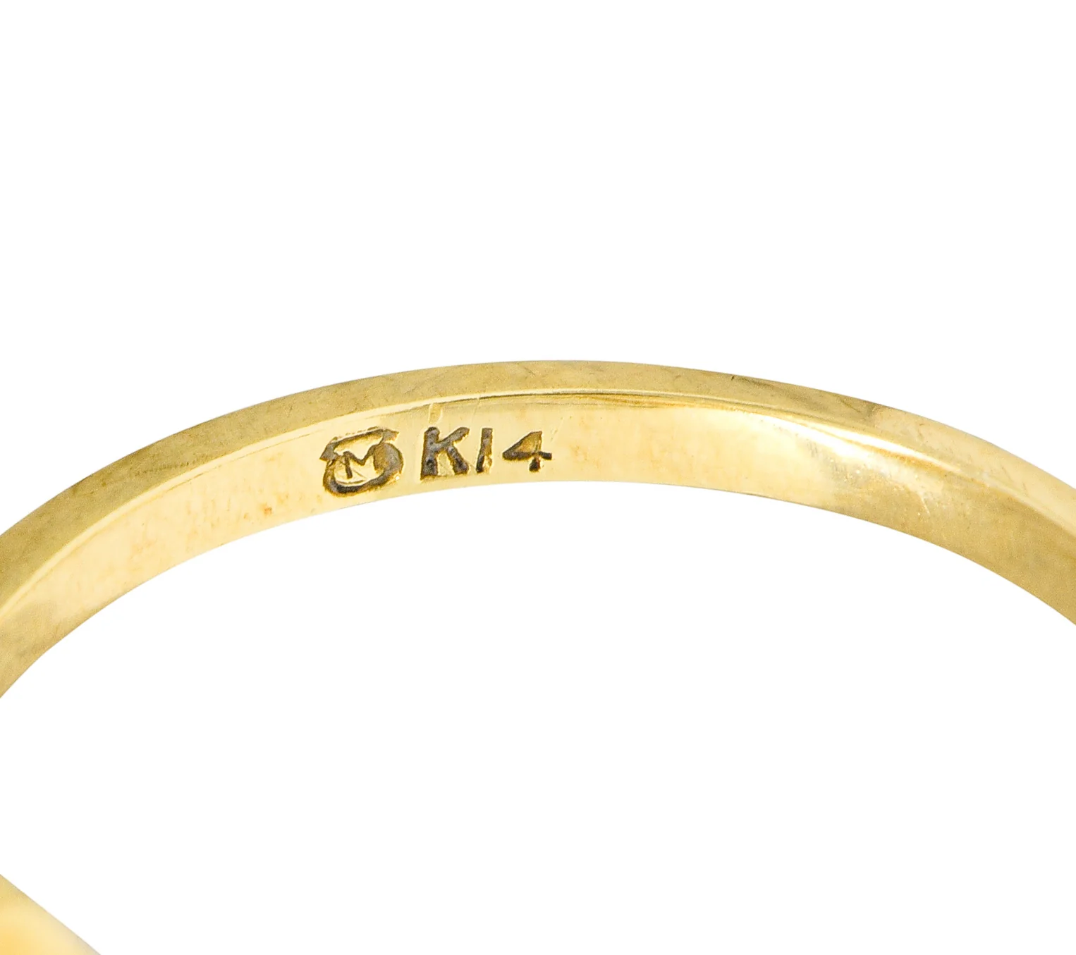 Mikimoto Vintage Cultured Pearl 14 Karat Gold Three Stone Ring - Image 7