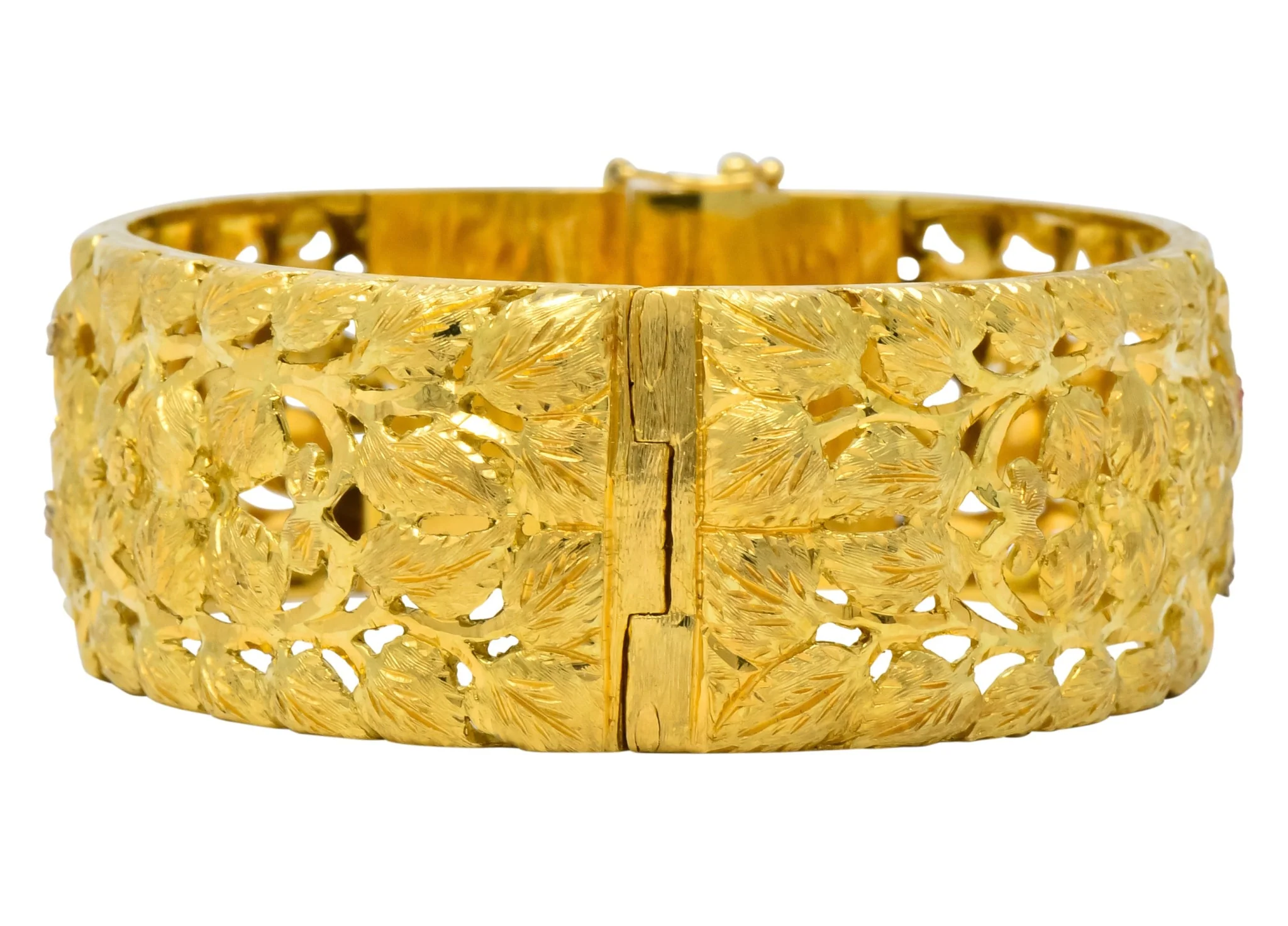 Milor 18 Karat Gold Hinged Bangle Bracelet - Image 4