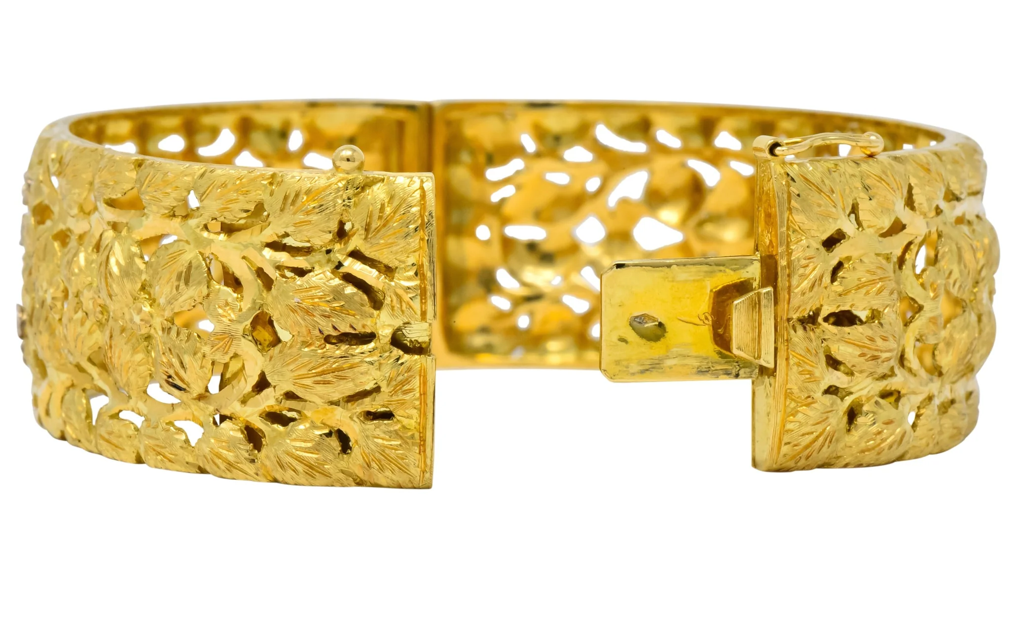 Milor 18 Karat Gold Hinged Bangle Bracelet - Image 6