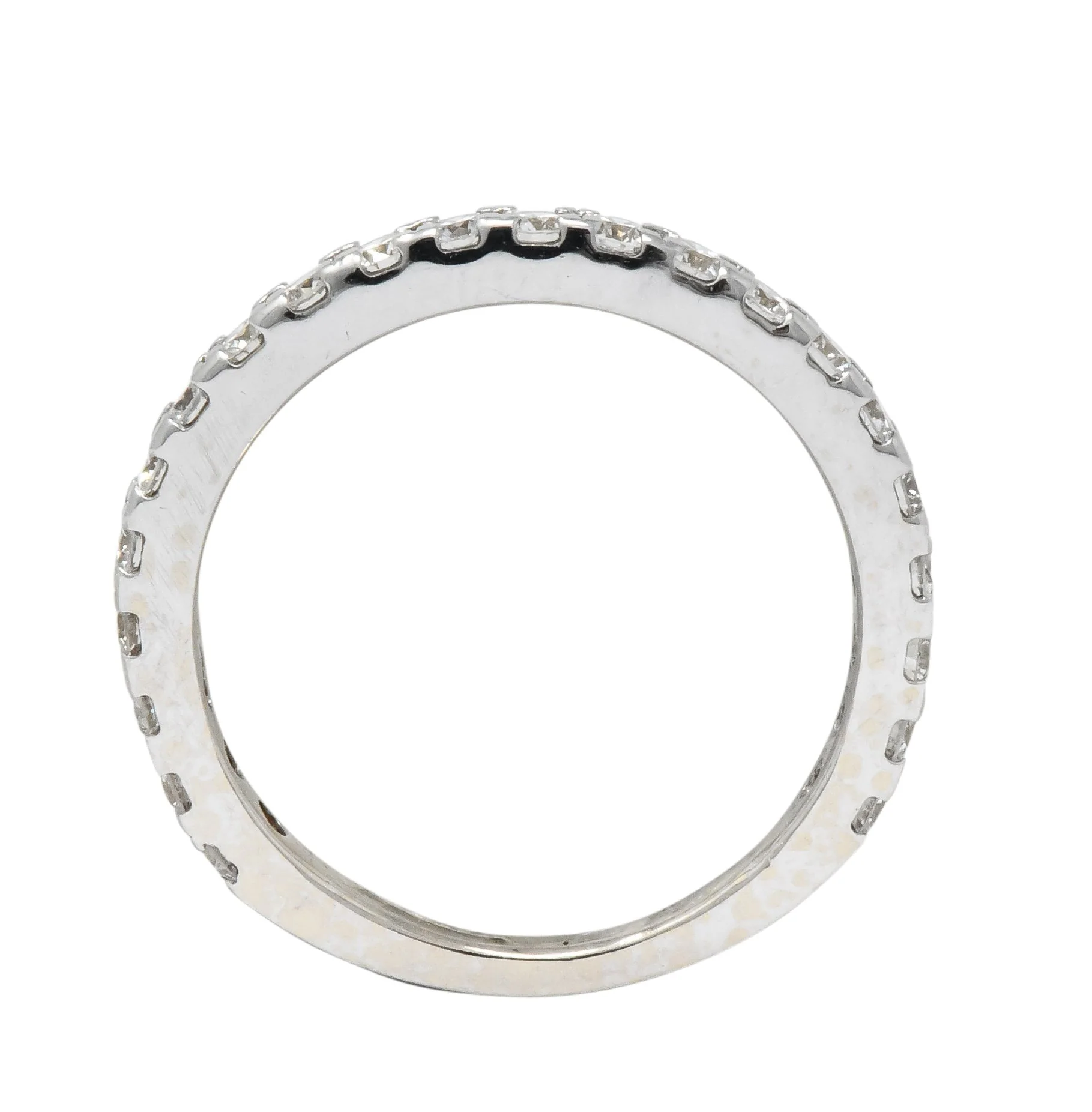 Modern 0.31 CTW Diamond 14 Karat White Gold Band Ring - Image 6